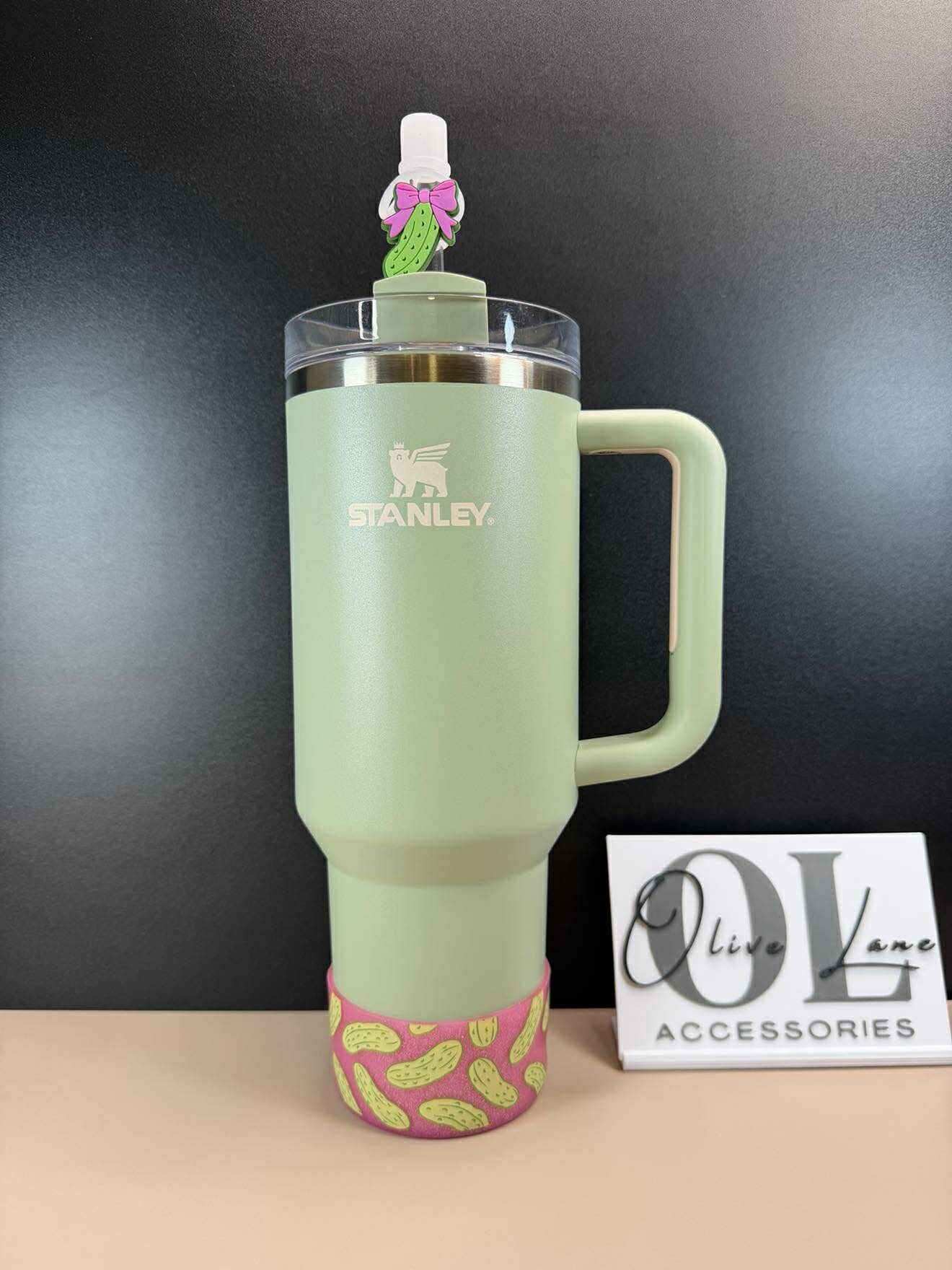 Pickles Hot Pink Glitter - Silicone Tumbler Boot