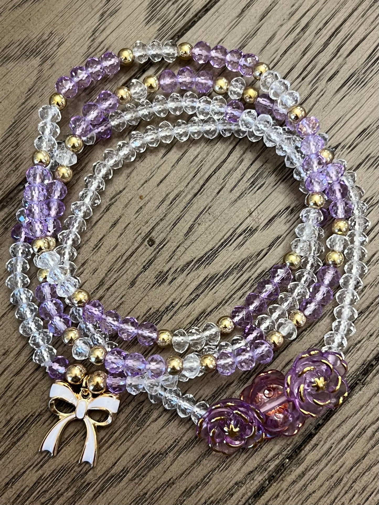 Violet & Clear Tumbler Charm Stacks