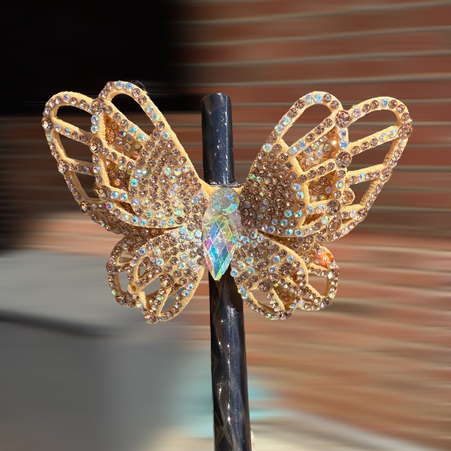 Gold Sparkling Butterfly - Boujee Tumbler Bow