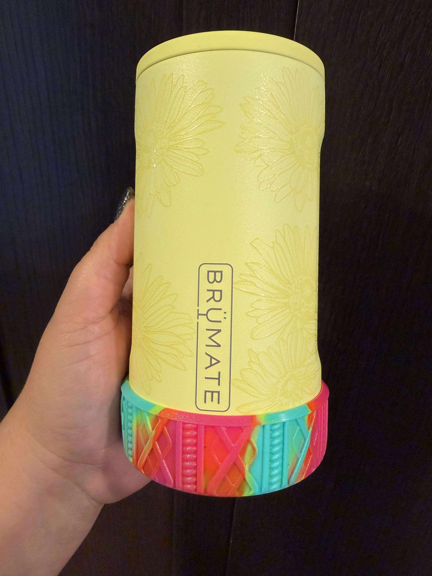 Summer Swirl SHIMMER Shorty Sweater 3.25"- Silicone Tumbler Boot