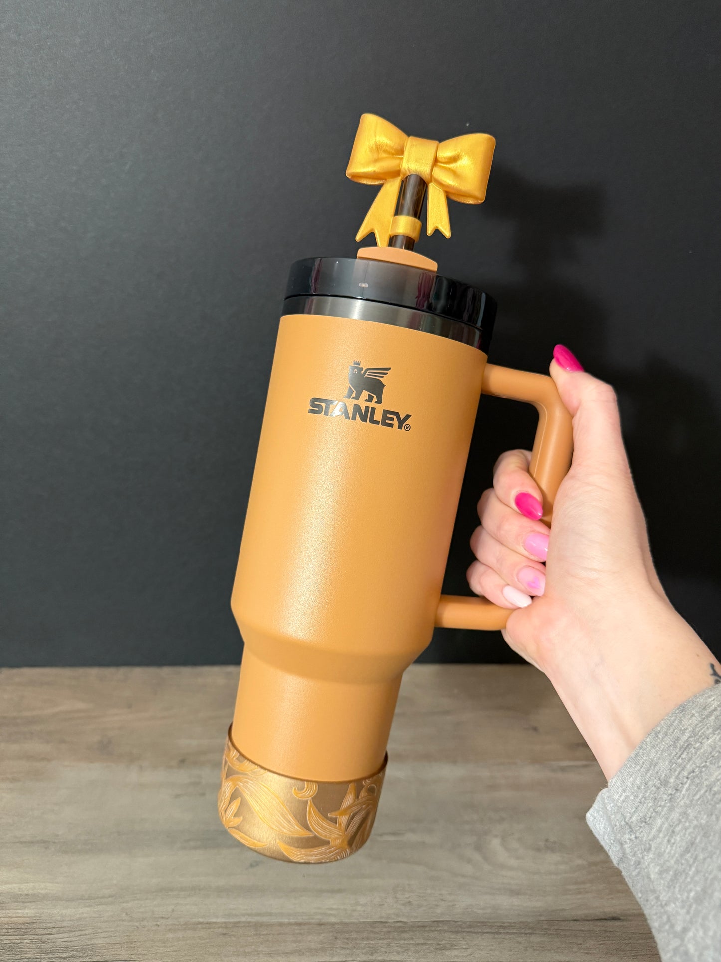 Bronze Golden Leaves - 3D Silicone Tumbler Boot