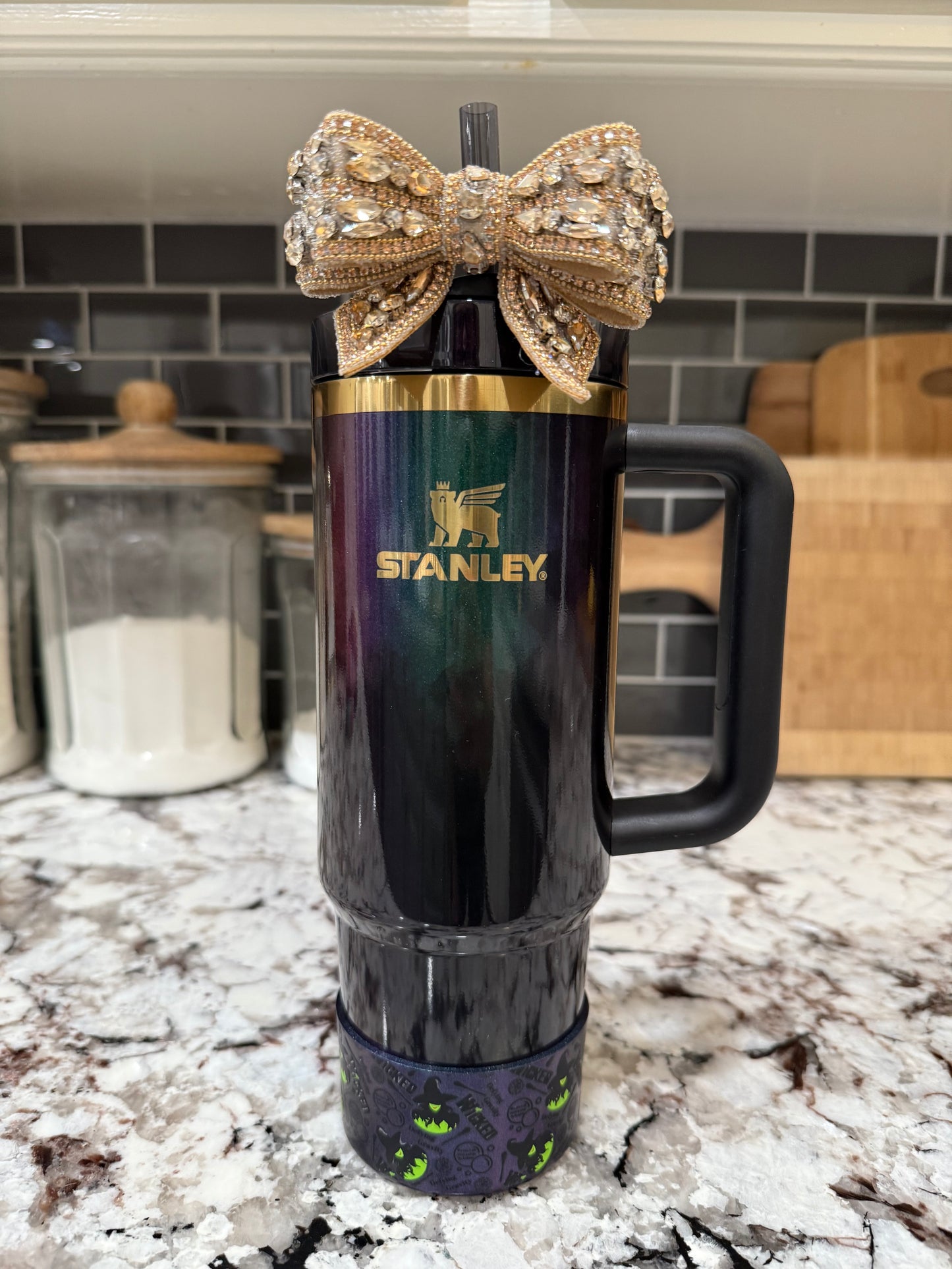 Bronze Rhinestone - Boujee Tumbler Bow