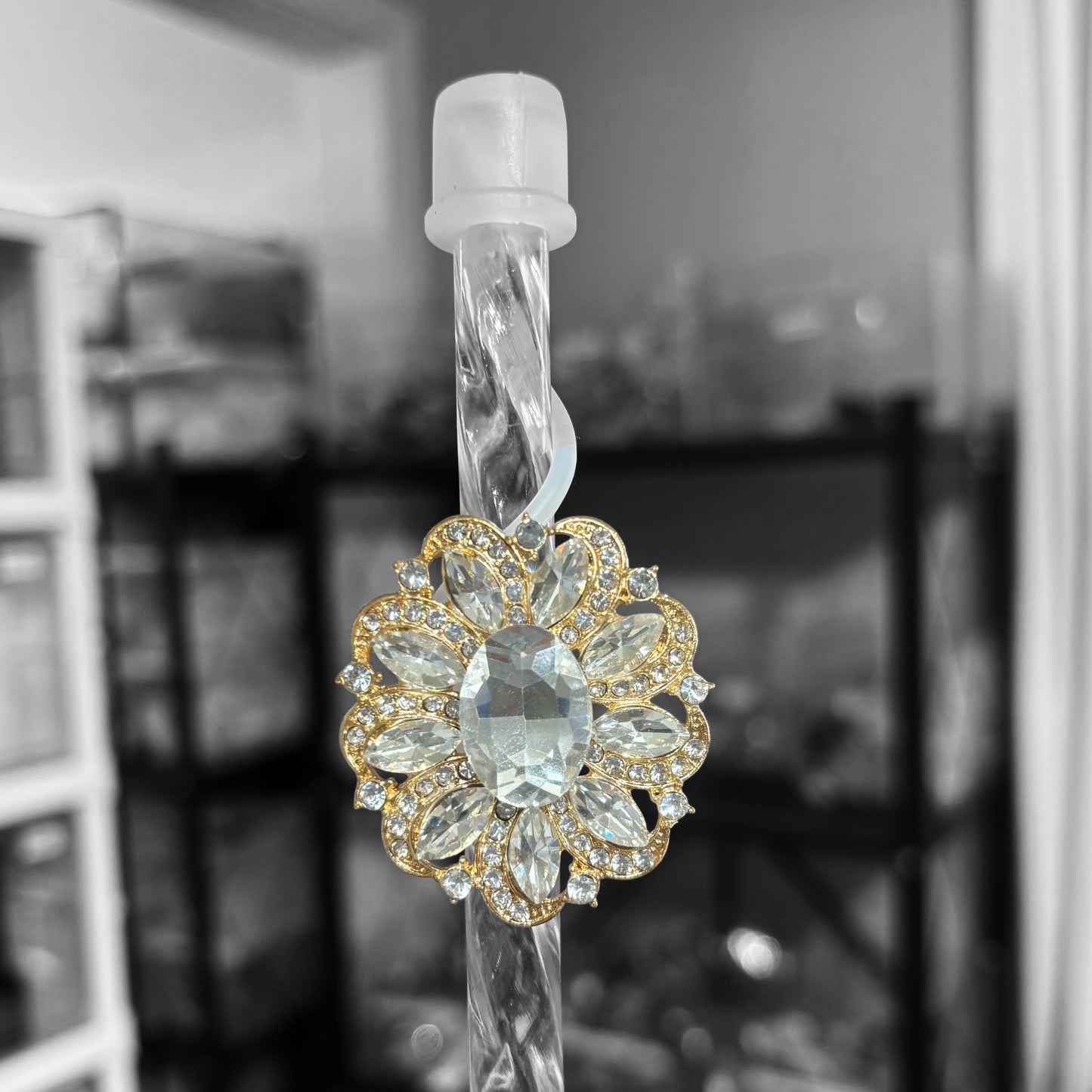 Large Clear Medallion - Jeweled Topper 10mm