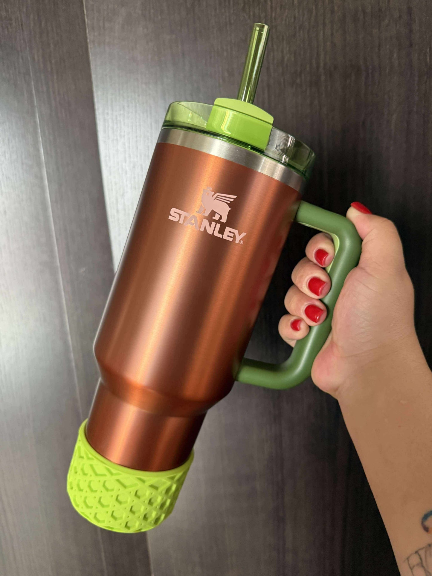 Bright Lime WAFFLE Silicone Tumbler Boot