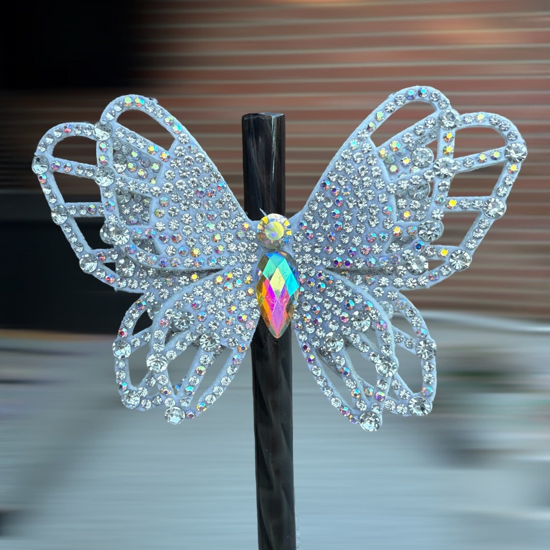 Irisdescent Sparkling Butterfly - Boujee Tumbler Bow