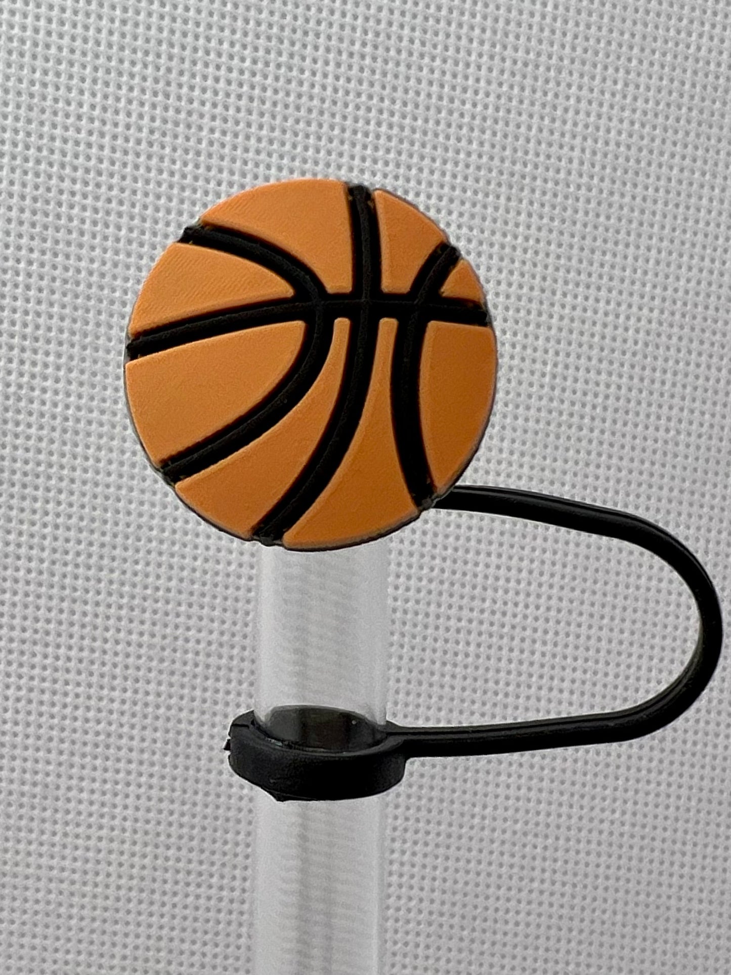 Basketball Silicone Straw Topper 10mm