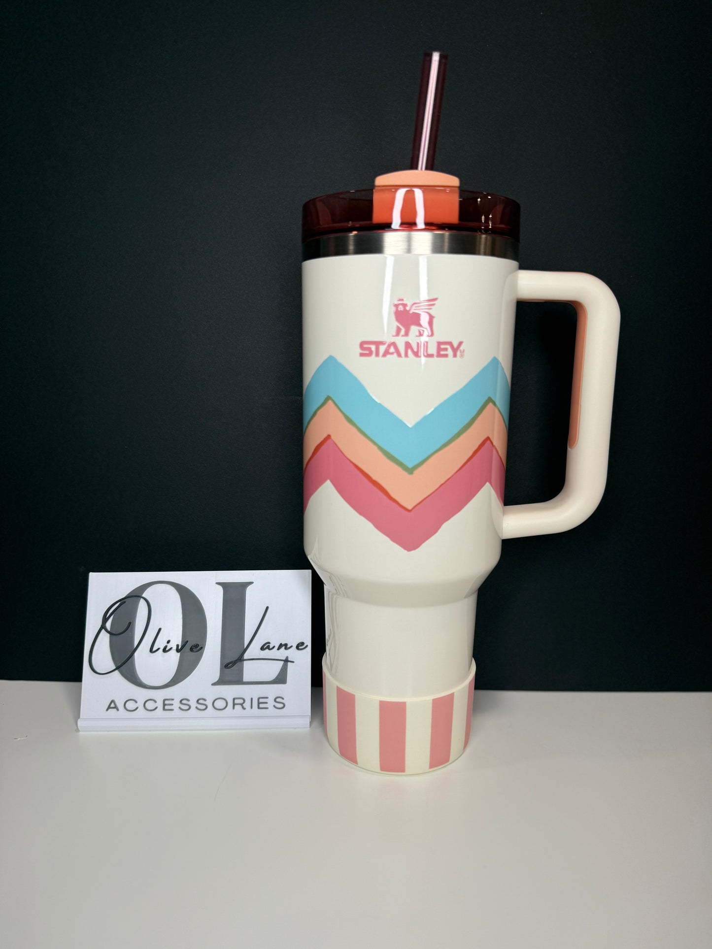 Almost Peach Whip Cabana - Silicone Tumbler Boot