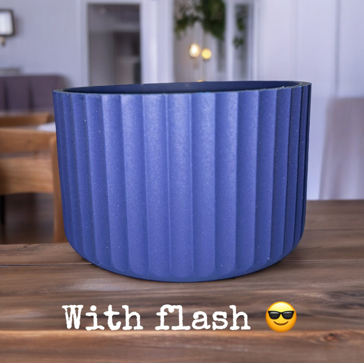 Deep Ocean Navy FLUTED Silicone Tumbler Boot