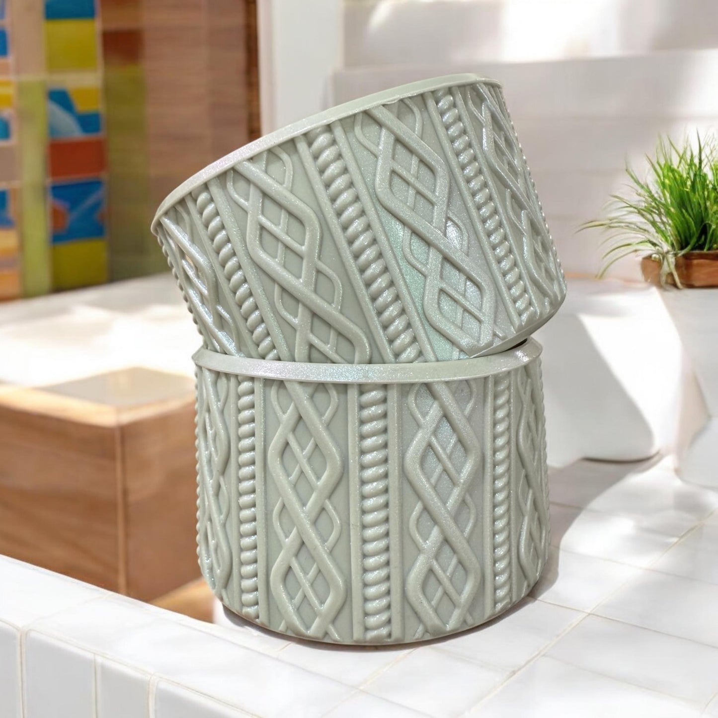 Celadon SHIMMER - SWEATER Silicone Tumbler Boot