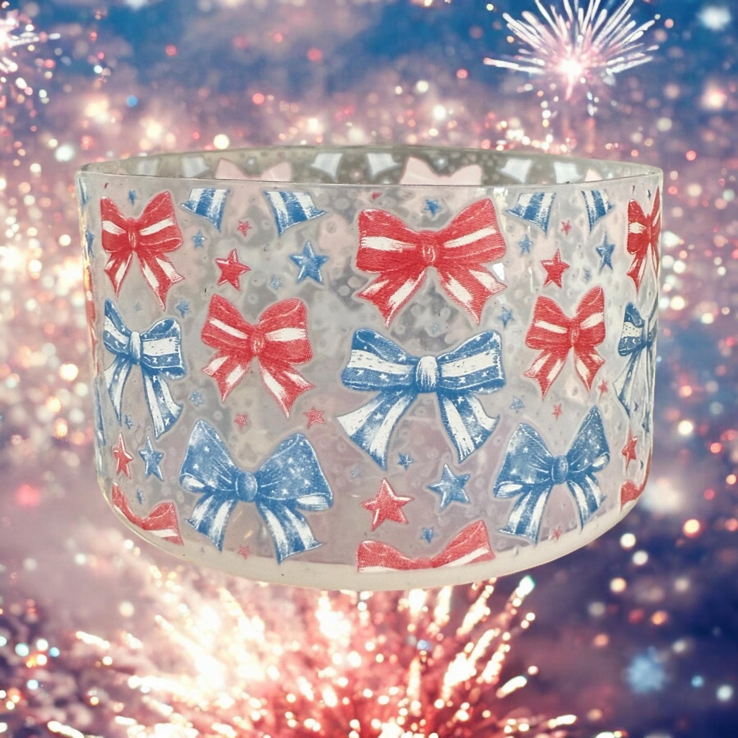 Clear American Bows - 3D Silicone Tumbler Boot