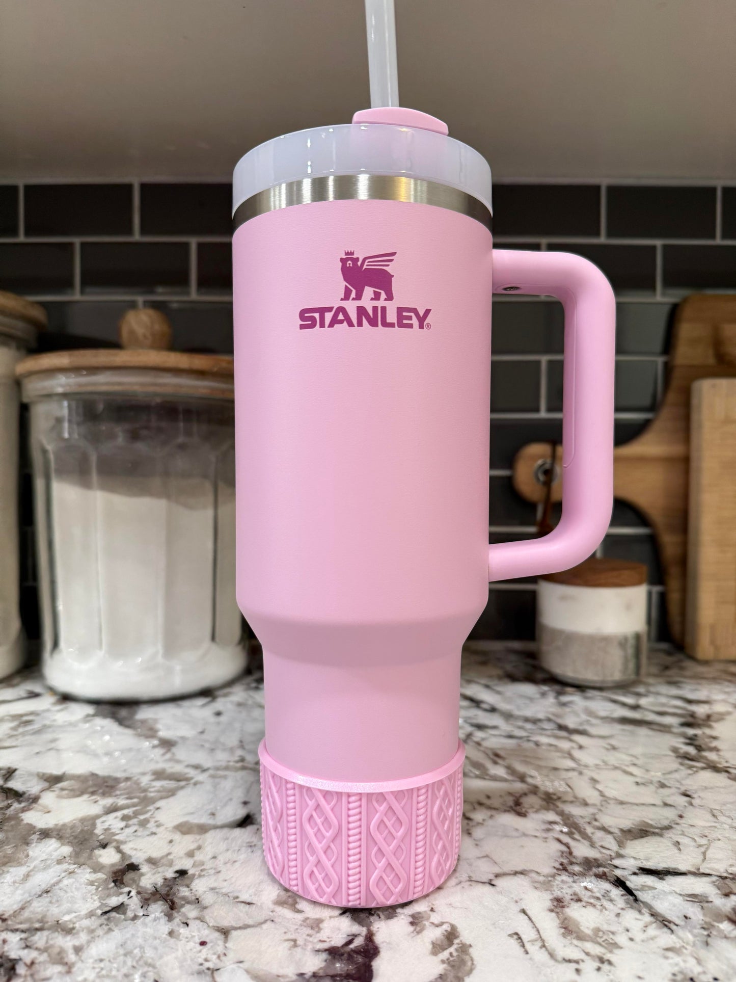 Cherry Blossom SHIMMER - SWEATER Silicone Tumbler Boot