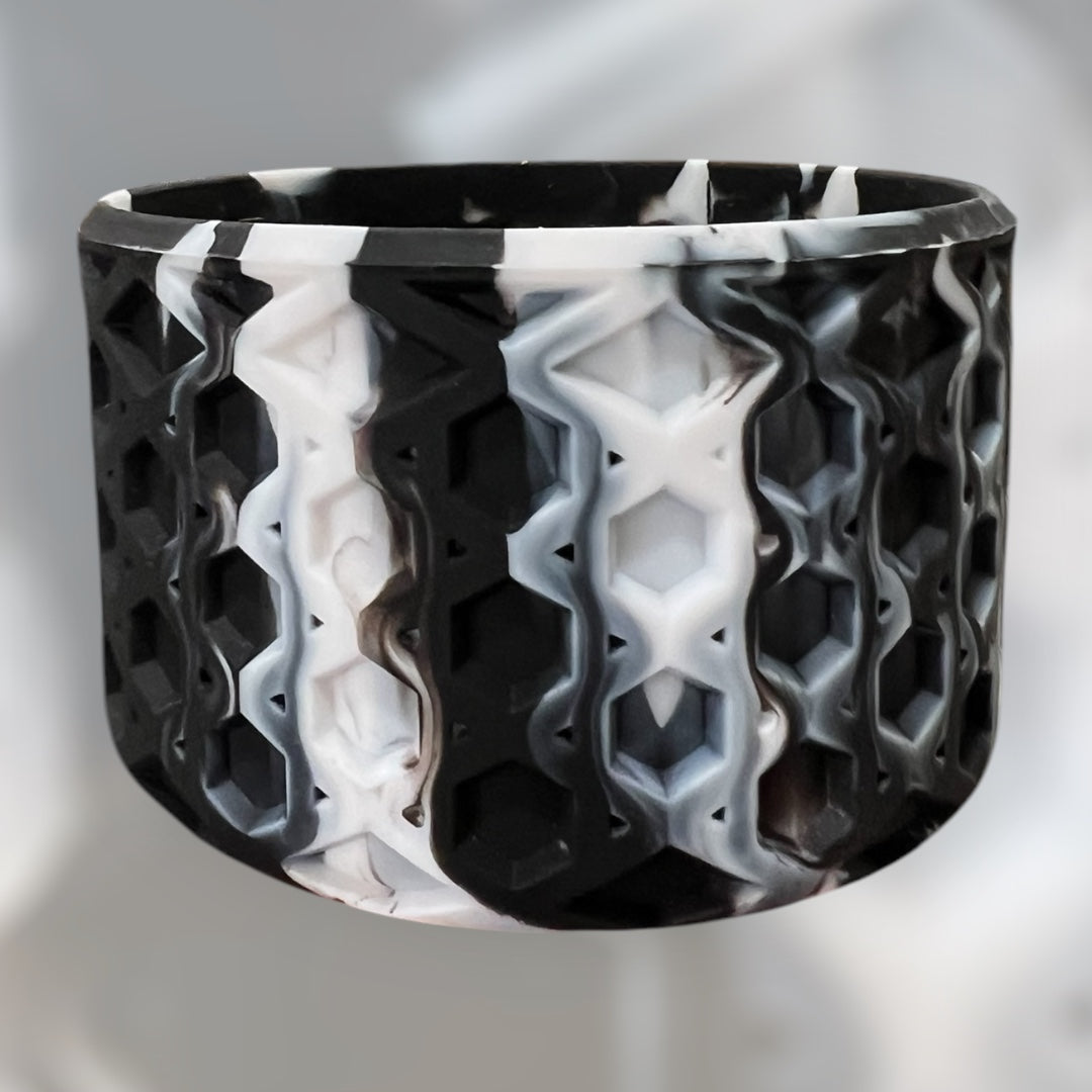 Black White - WAFFLE Silicone Tumbler Boot