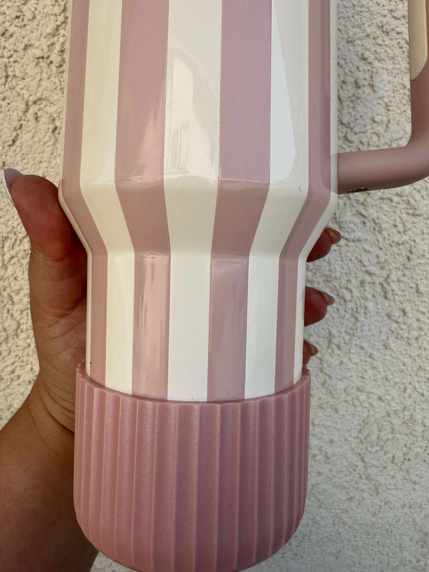 Ballet Pink Shimmer FLUTED Silicone Tumbler Boot