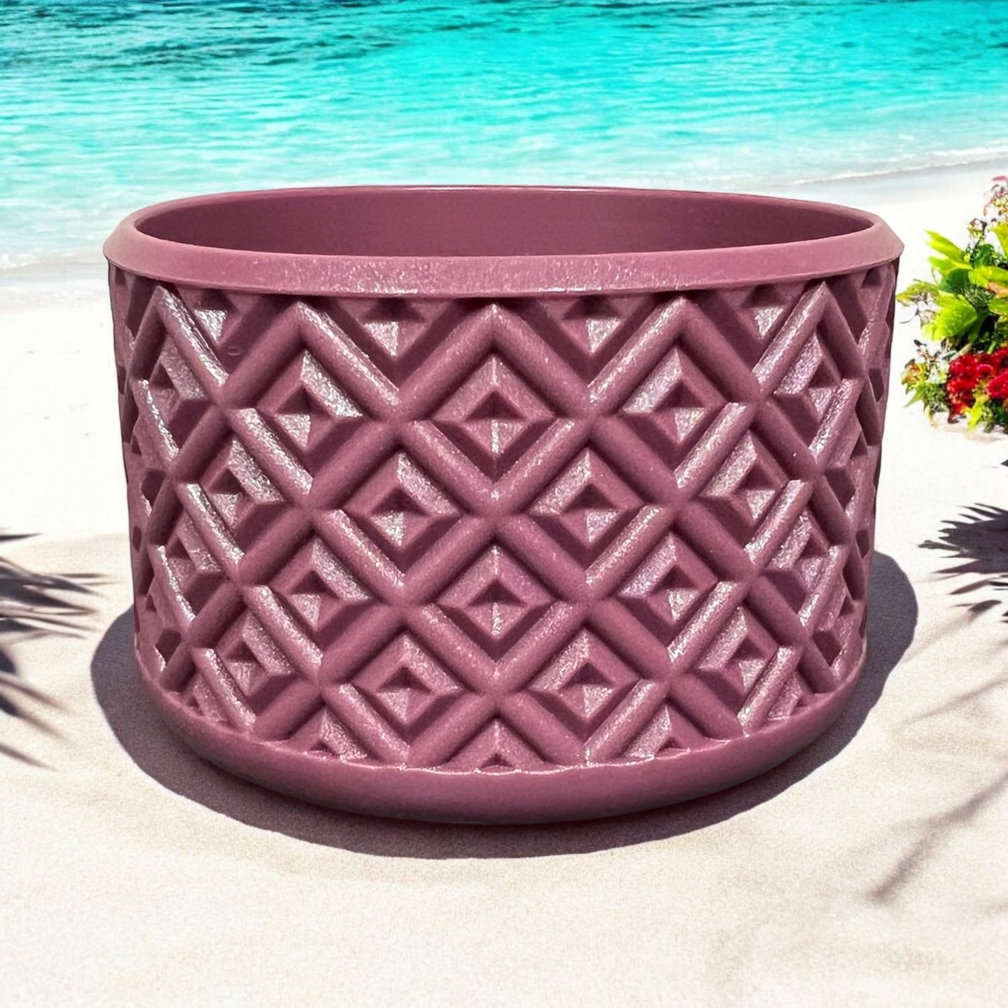 Mauve Shimmer DIAMONDS Silicone Tumbler Boot