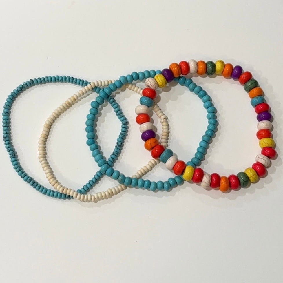 Rainbow Turquoise - Tumbler Bracelet Stacks