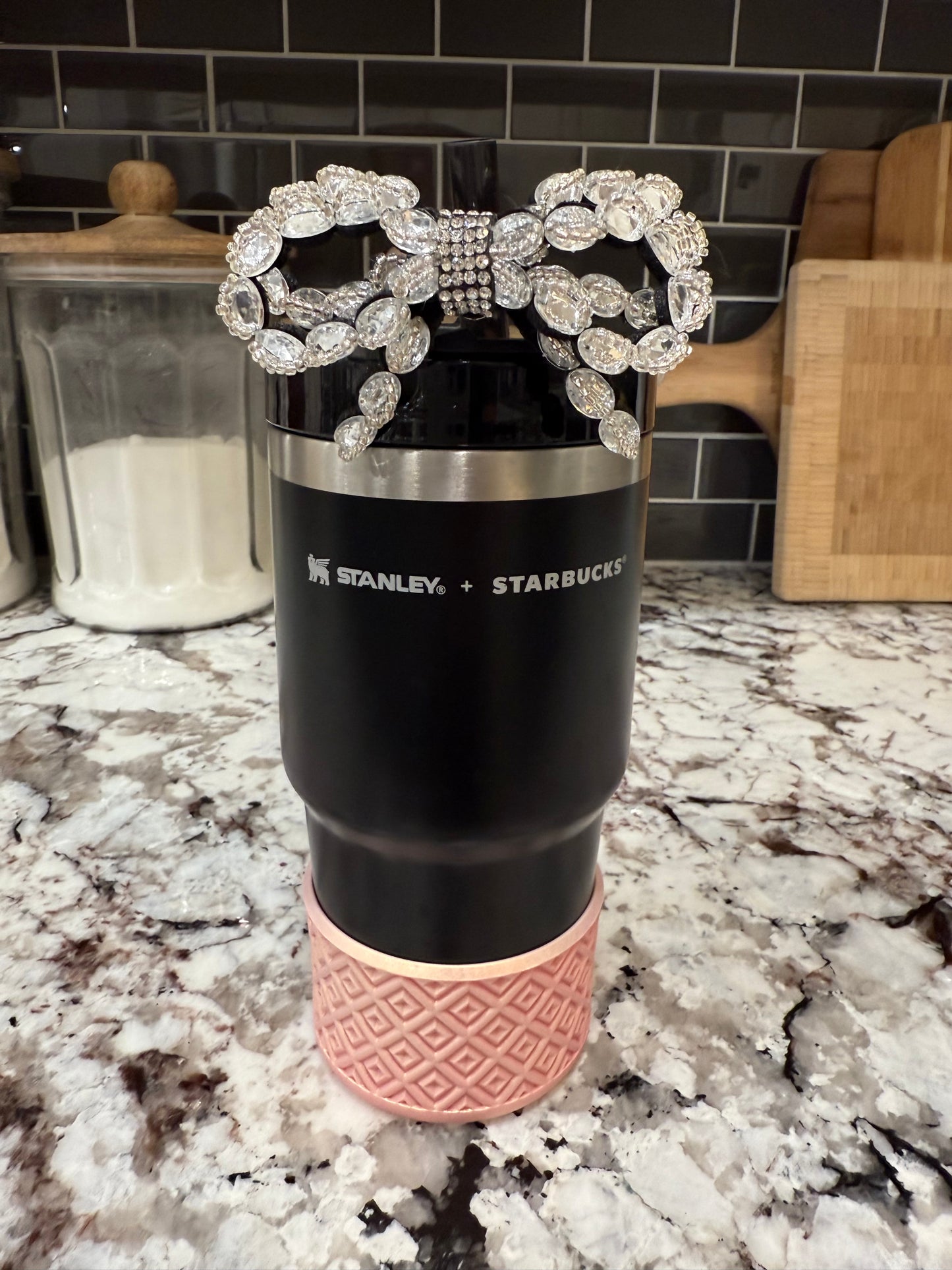 Black Bling - Boujee Tumbler Bow