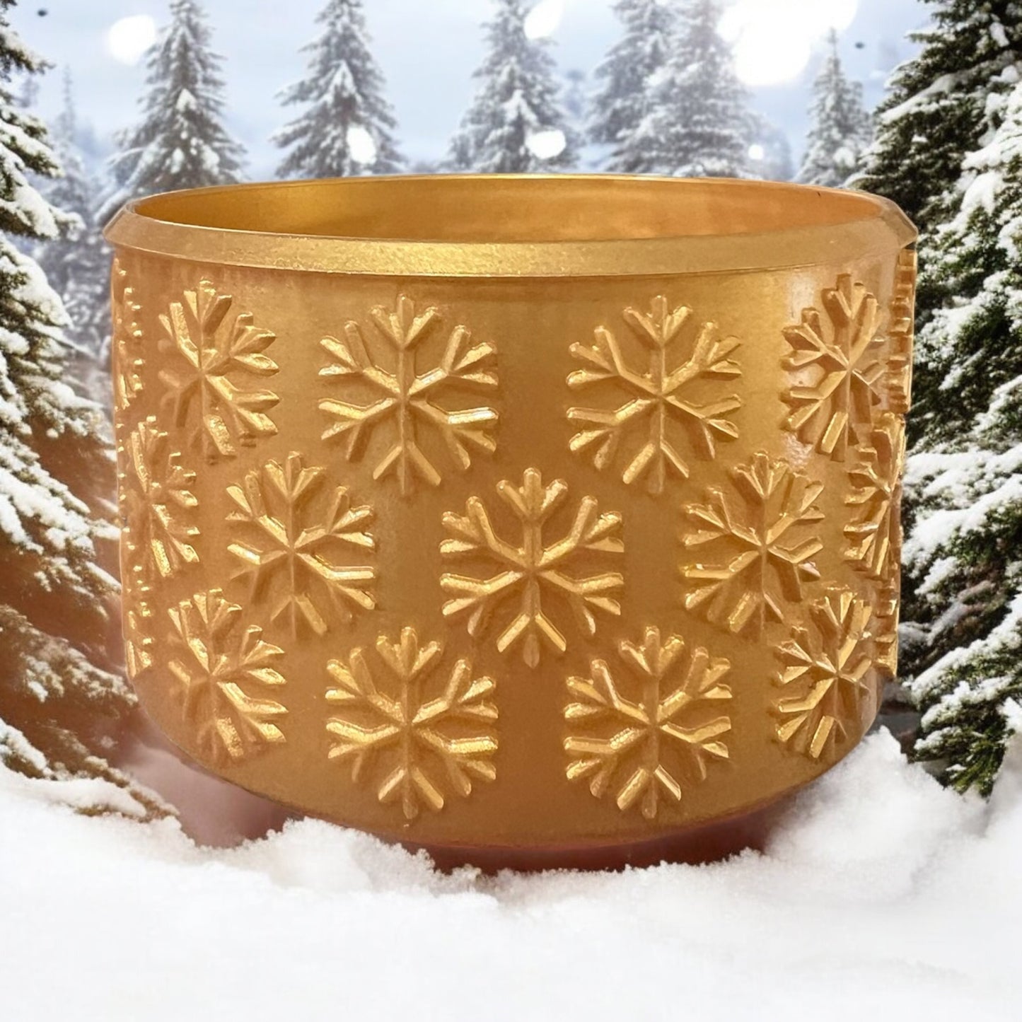 Gold - SNOWFLAKE Silicone Tumbler Boot