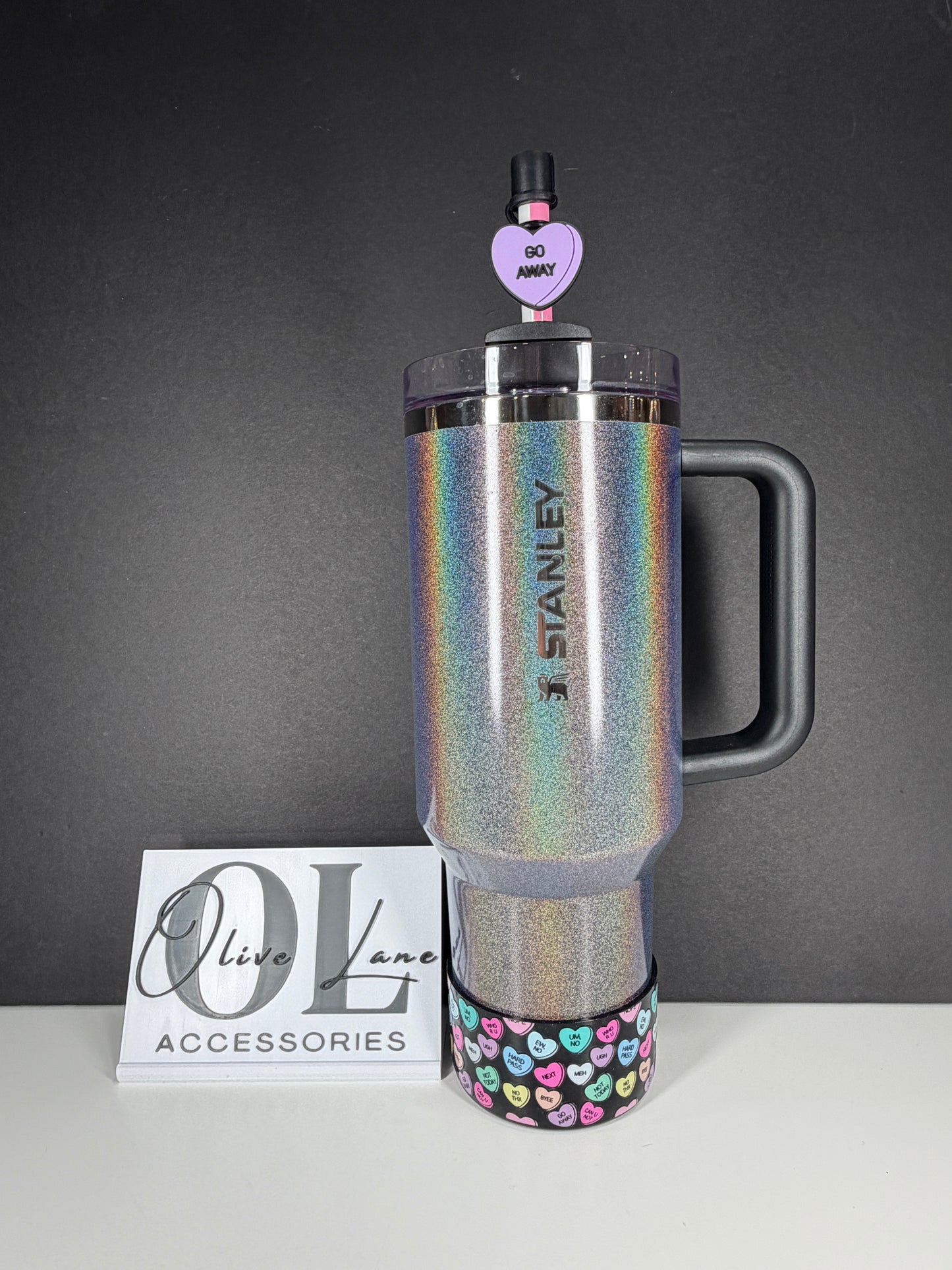 Anti-Valentine Shiny Black - 3D Silicone Tumbler Boot