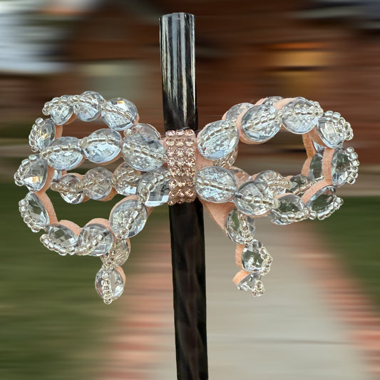 Peach Bling - Boujee Tumbler Bow