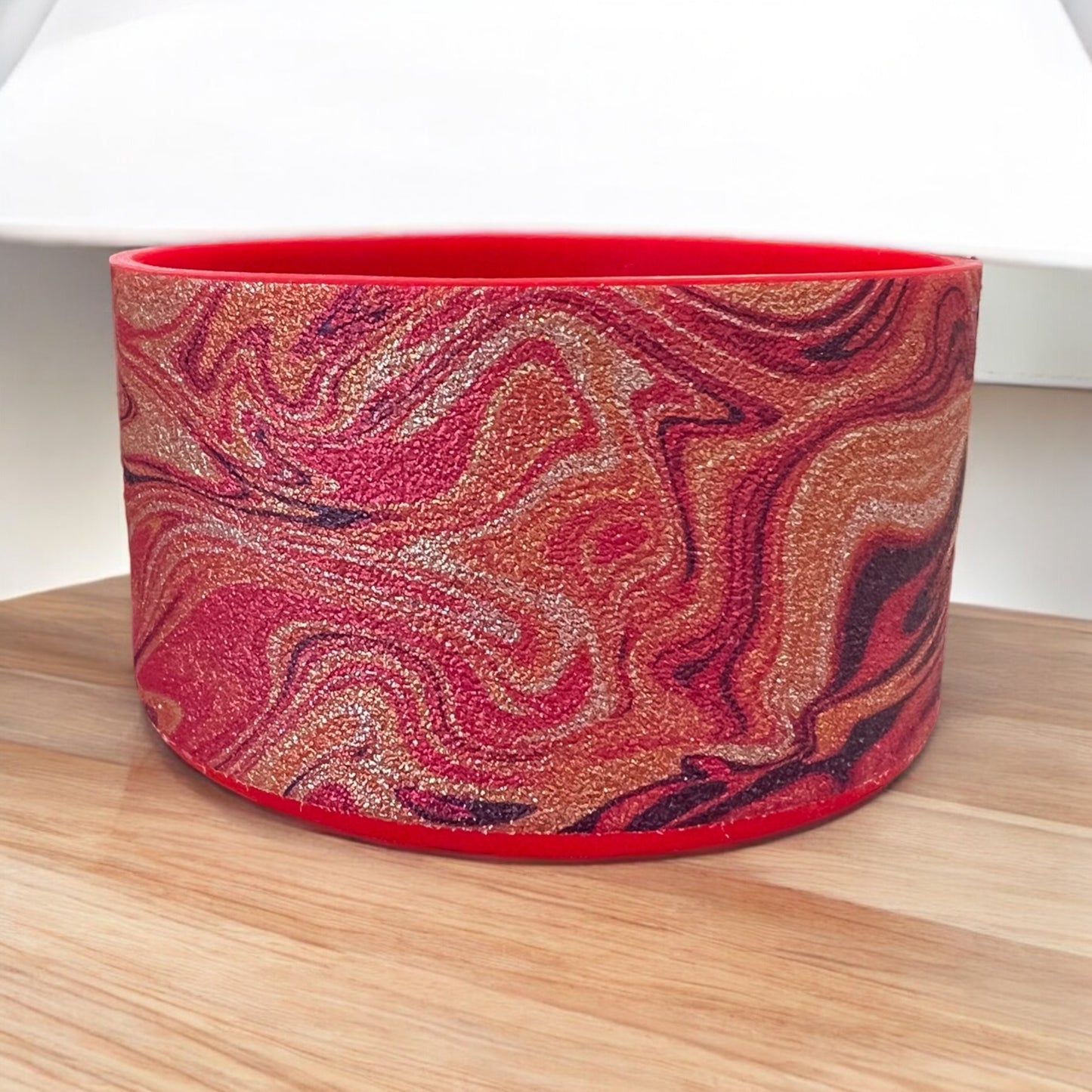 Red Rock Swirl - SPARKLE Silicone Tumbler Boot