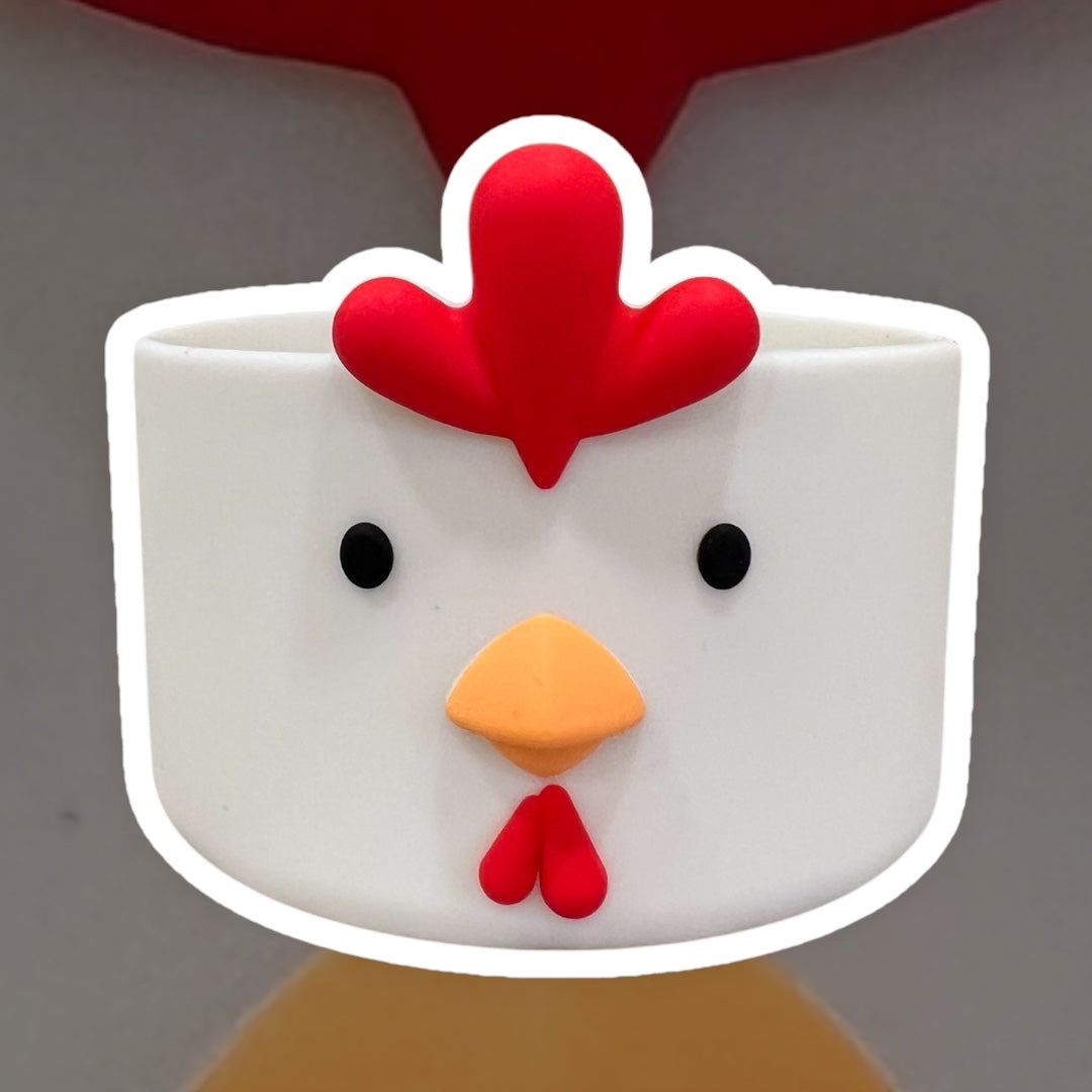 Animated Cream CHICK Silicone Tumbler Boot *READ DESCRIPTION*