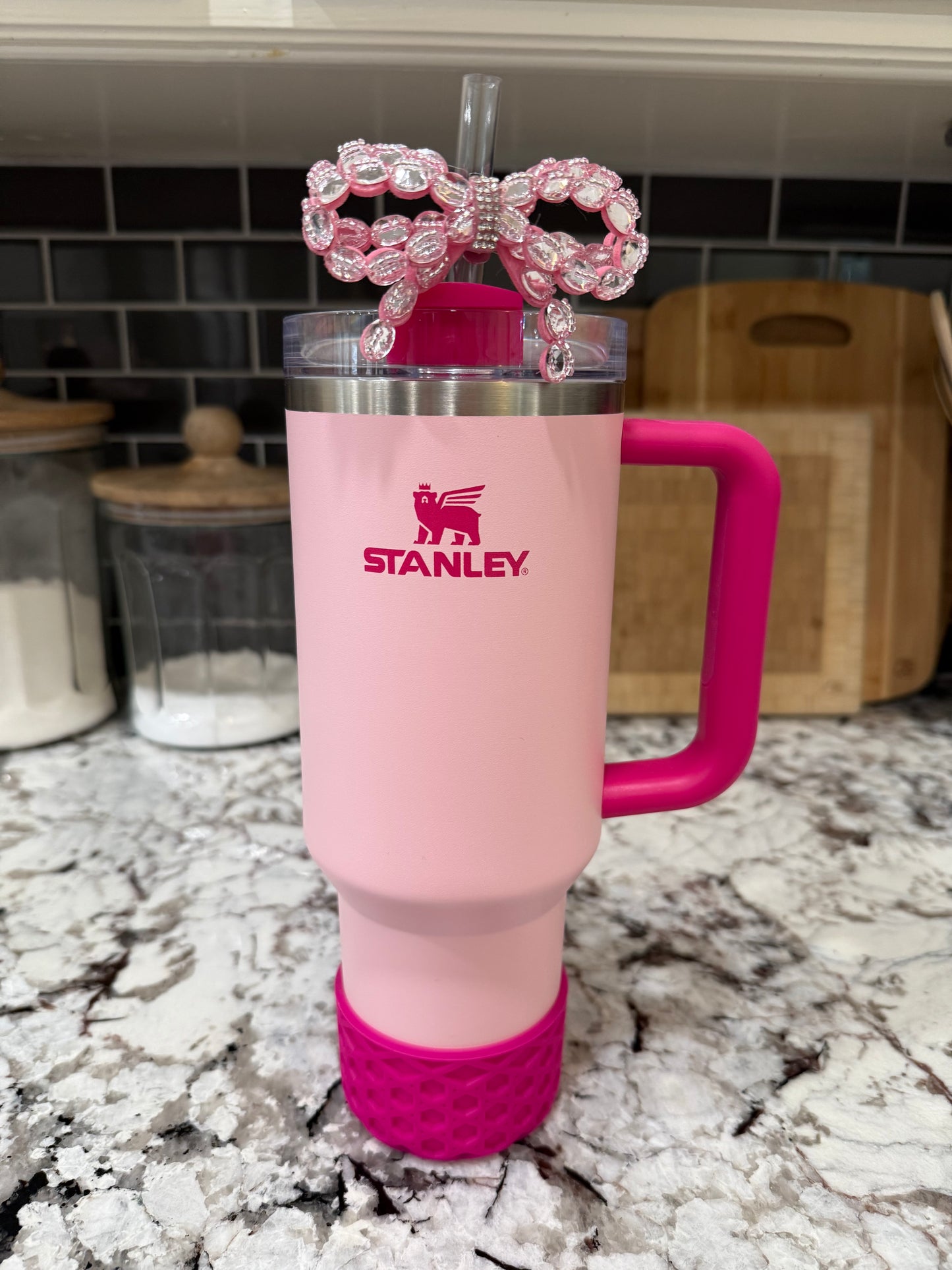 Pink Bling - Boujee Tumbler Bow