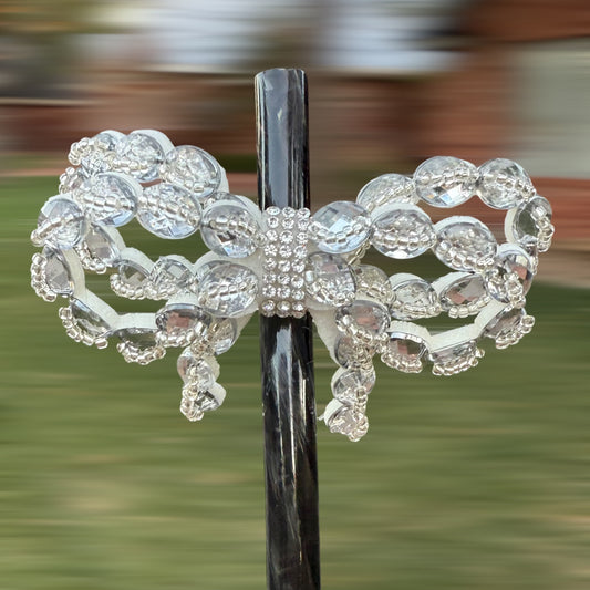 White Bling - Boujee Tumbler Bow