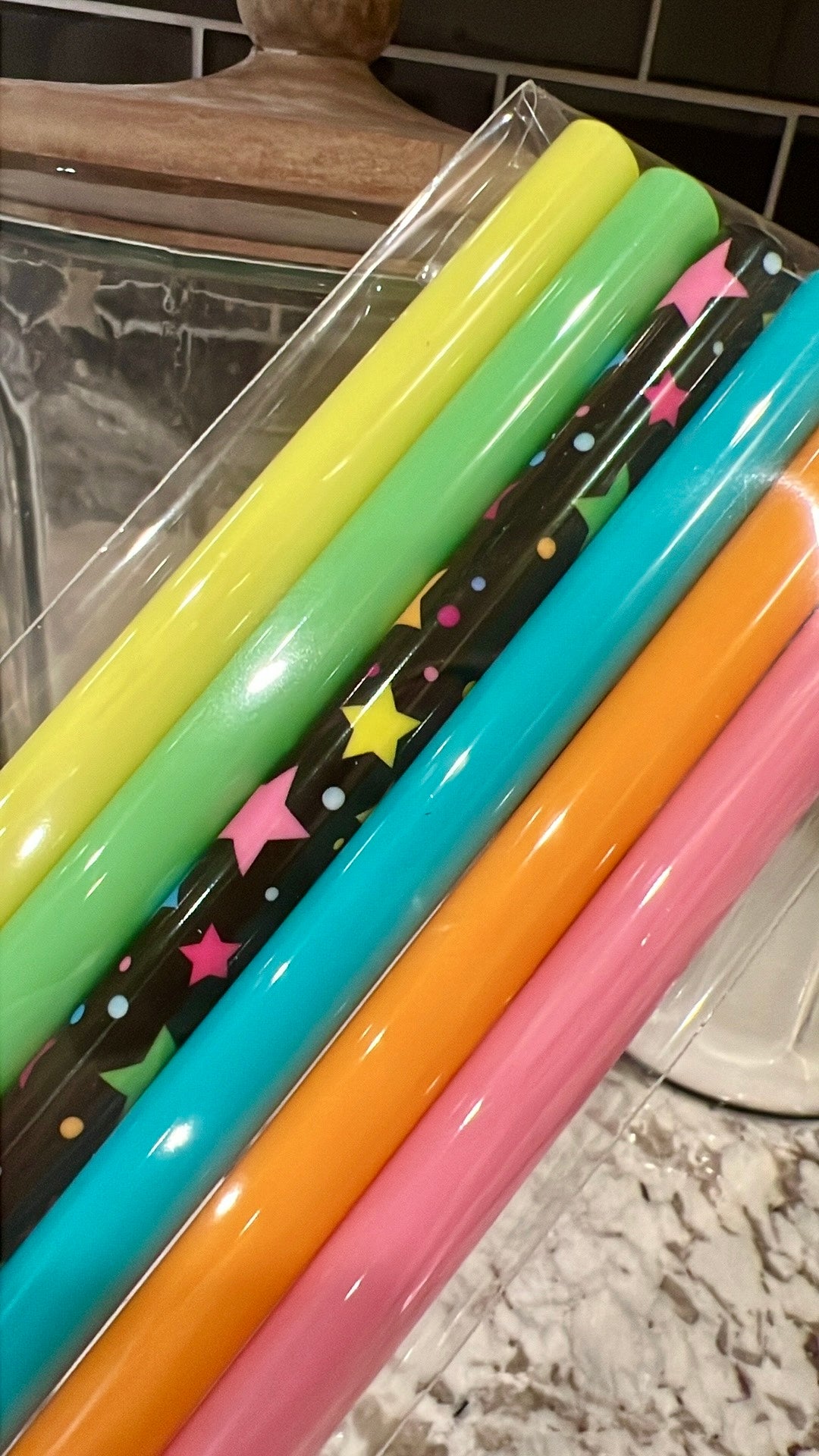 Assorted Solids 6-pack SET Straws (40oz Tumbler)