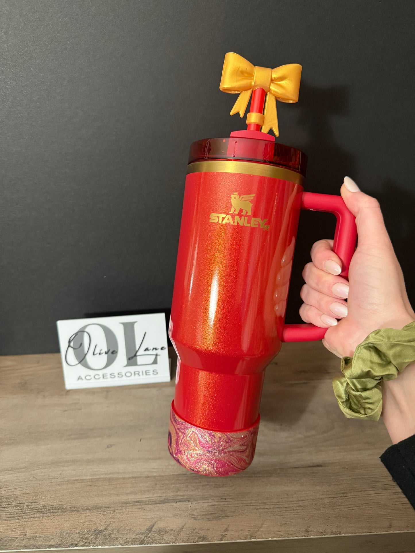 Red Rock Swirl - SPARKLE Silicone Tumbler Boot
