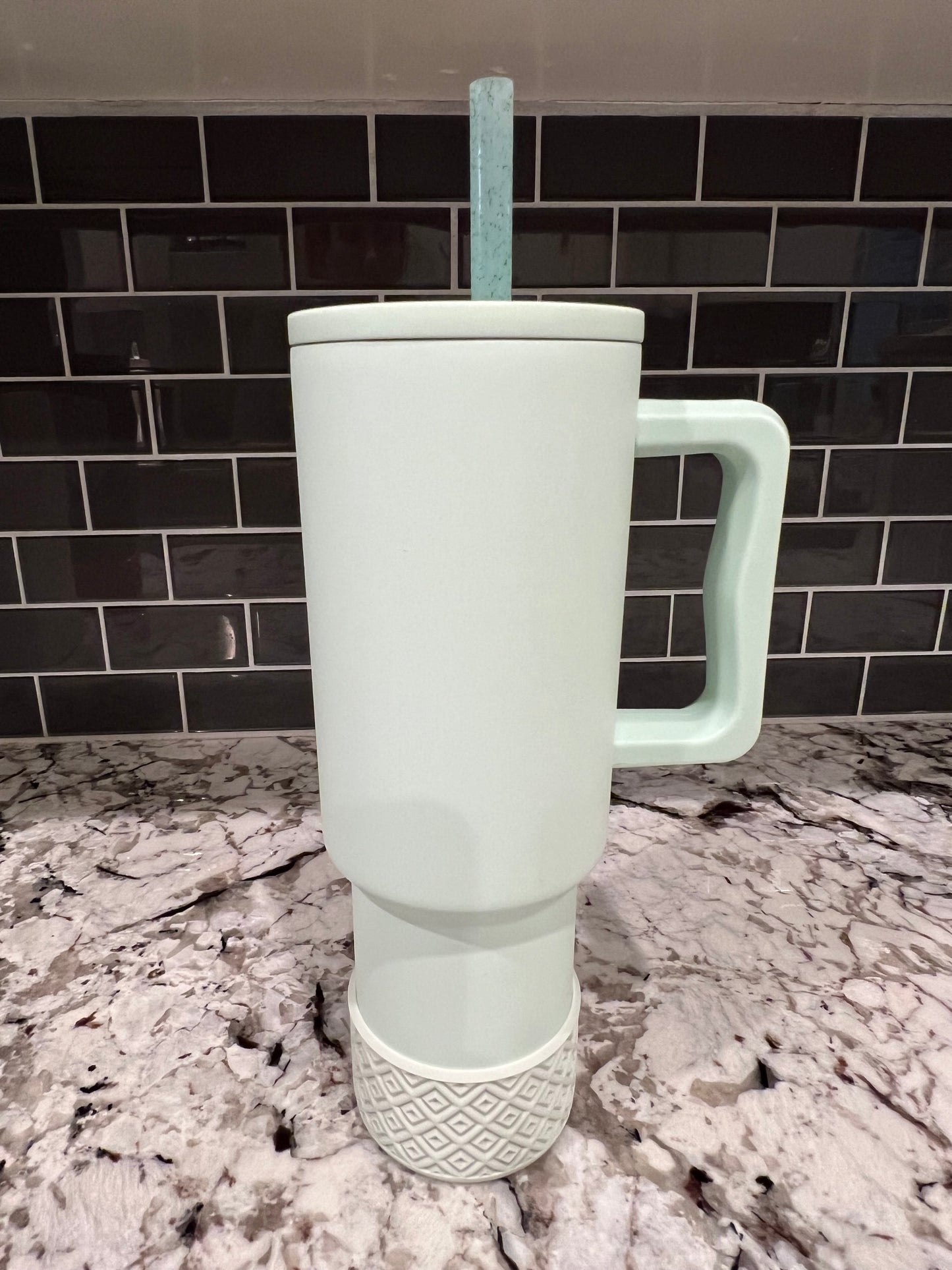 Green COLOR CHANGING Glitter Straw (40oz Tumbler)