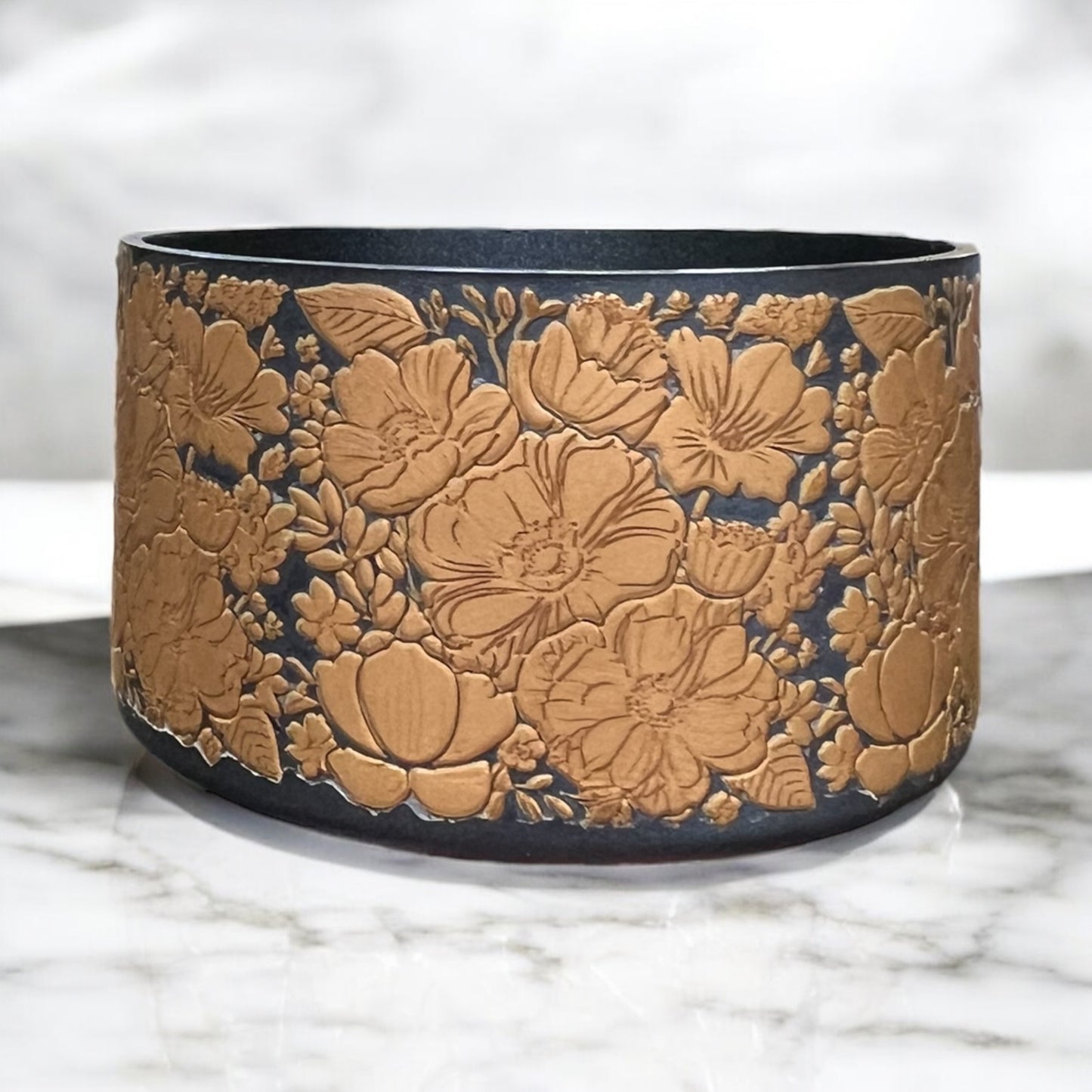 Gilded Floral STEEL- 3D Silicone Tumbler Boot