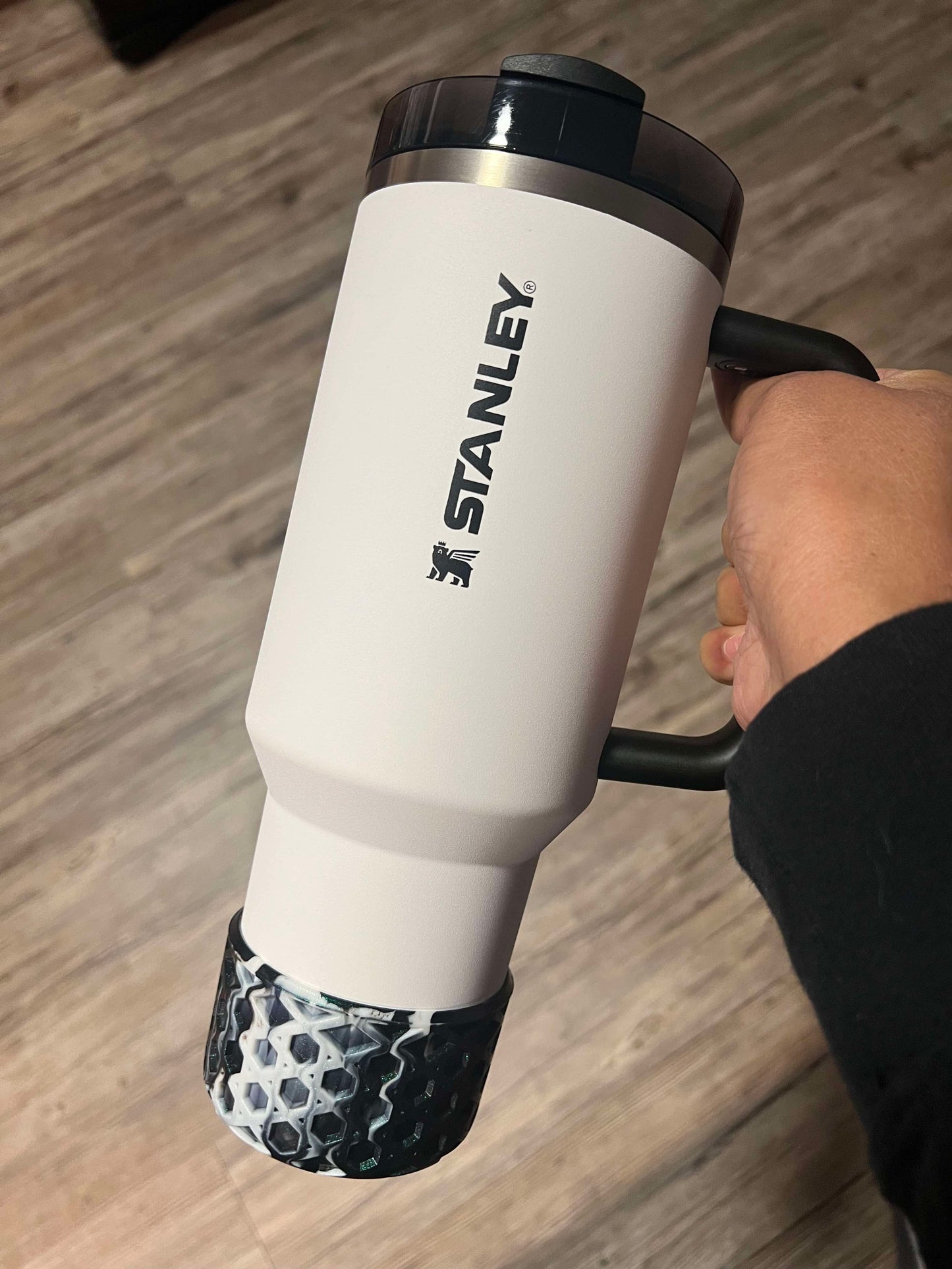 Chroma White SHIMMER - WAFFLE Silicone Tumbler Boot