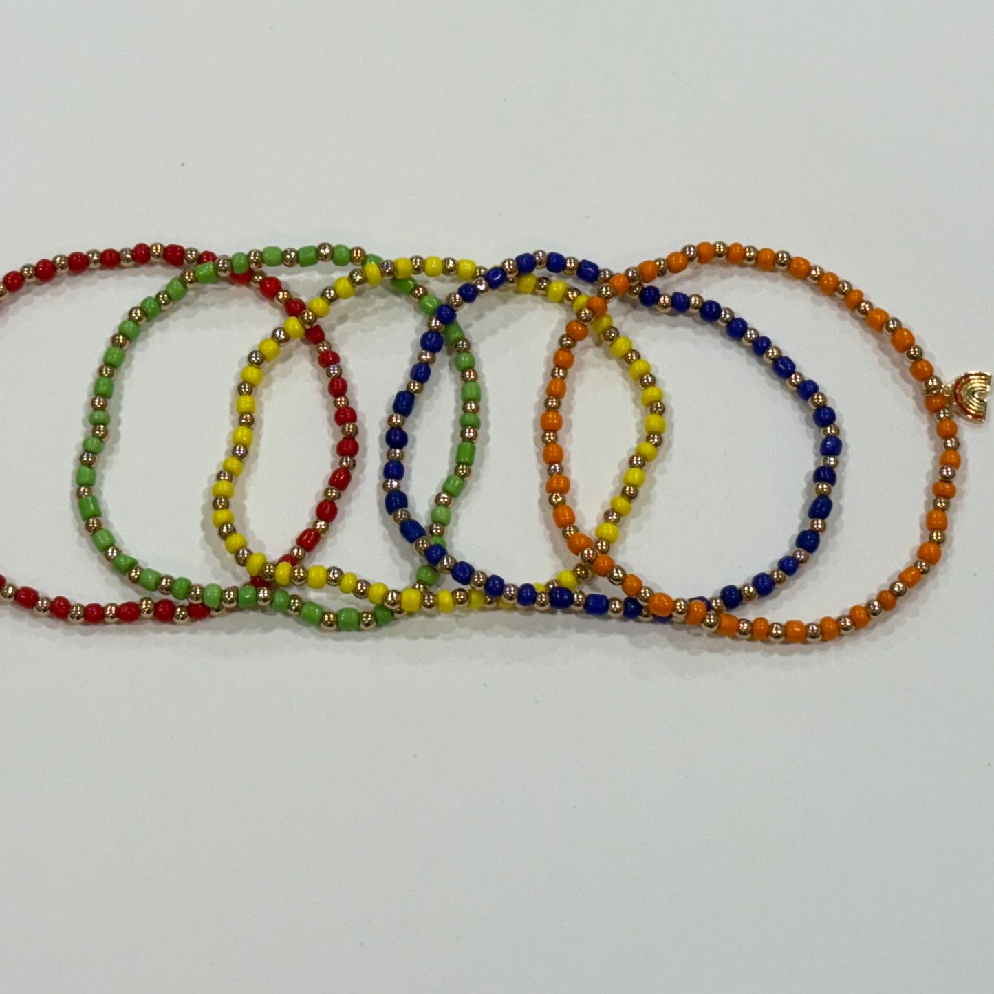 Rainbow 5 Strand - Tumbler Bracelet Stacks