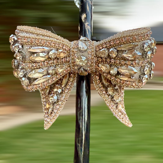 Bronze Rhinestone - Boujee Tumbler Bow