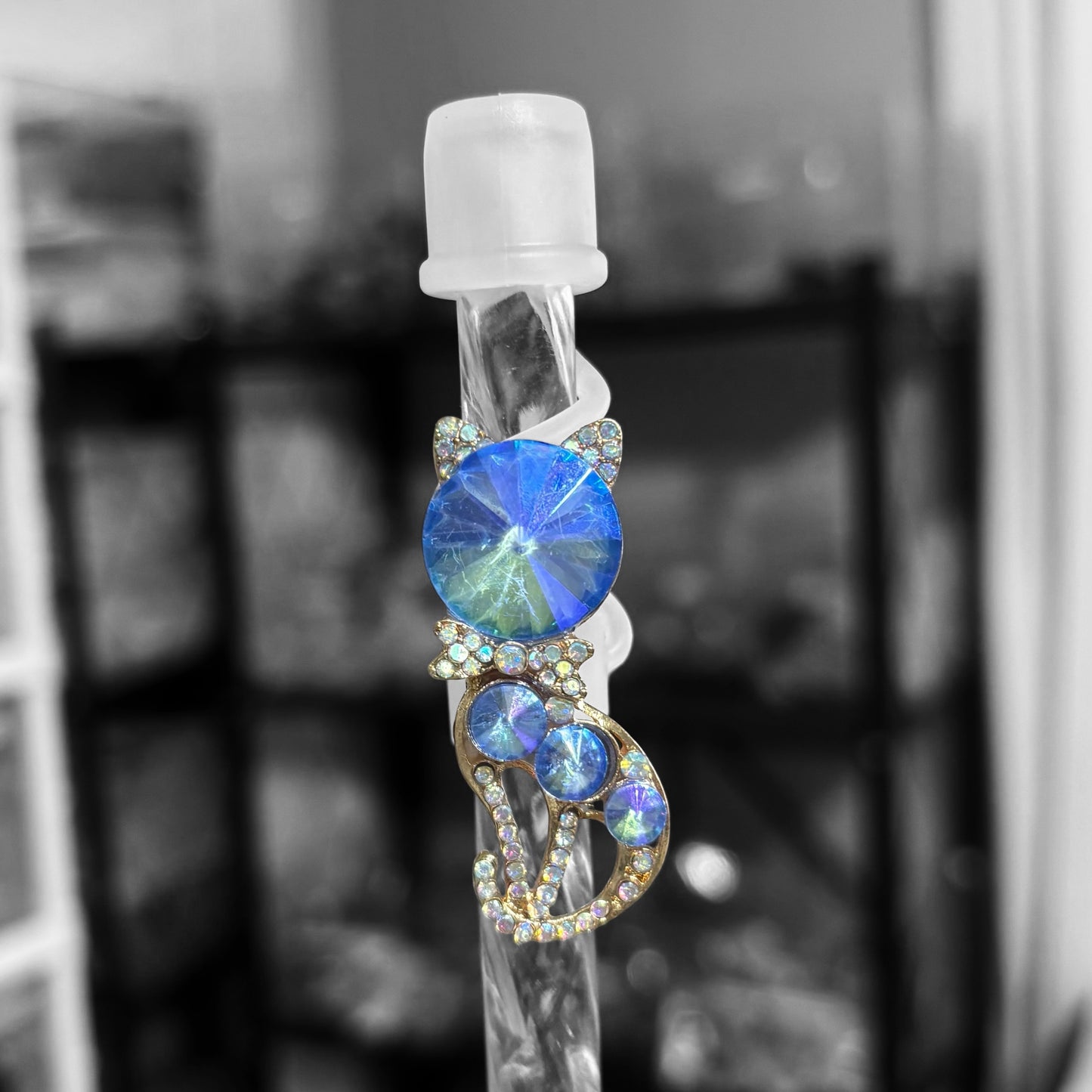 Blue Cat - Jeweled Topper 10mm