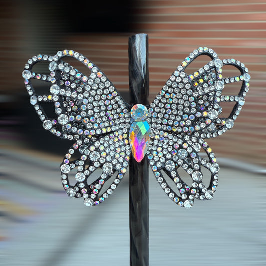 Black Sparkling Butterfly - Boujee Tumbler Bow