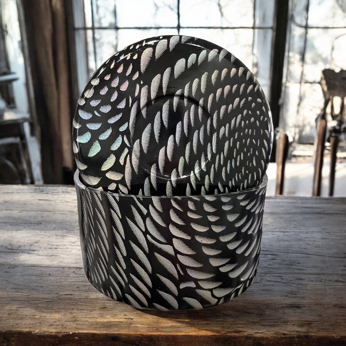 Reptilian Oil Slick Silicone Tumbler Boot