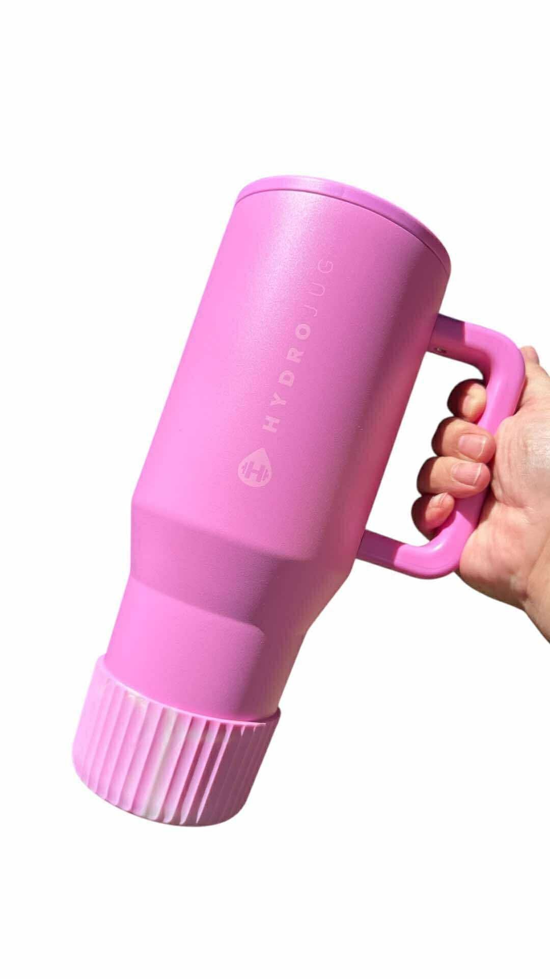 Pink White FLUTED Silicone Tumbler Boot