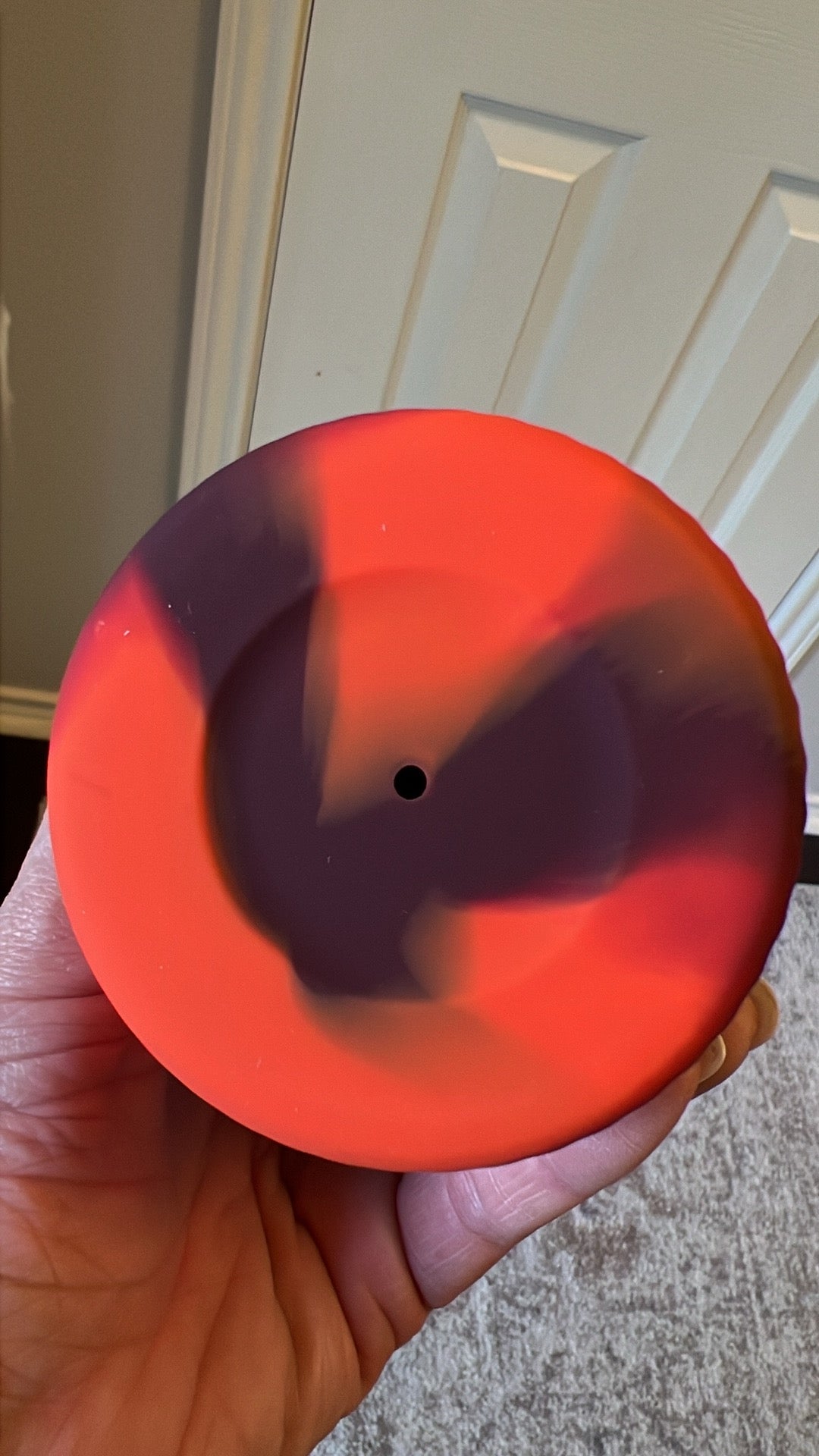 Orange Plum Swirl FLUTED Silicone Tumbler Boot