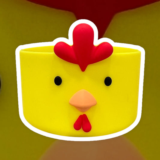 Animated Yellow CHICK Silicone Tumbler Boot *READ DESCRIPTION*