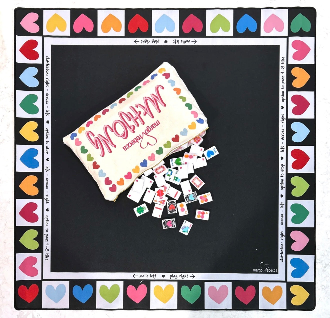 Mahjong Mat & Mahjong Tiles - Sweetheart Collection