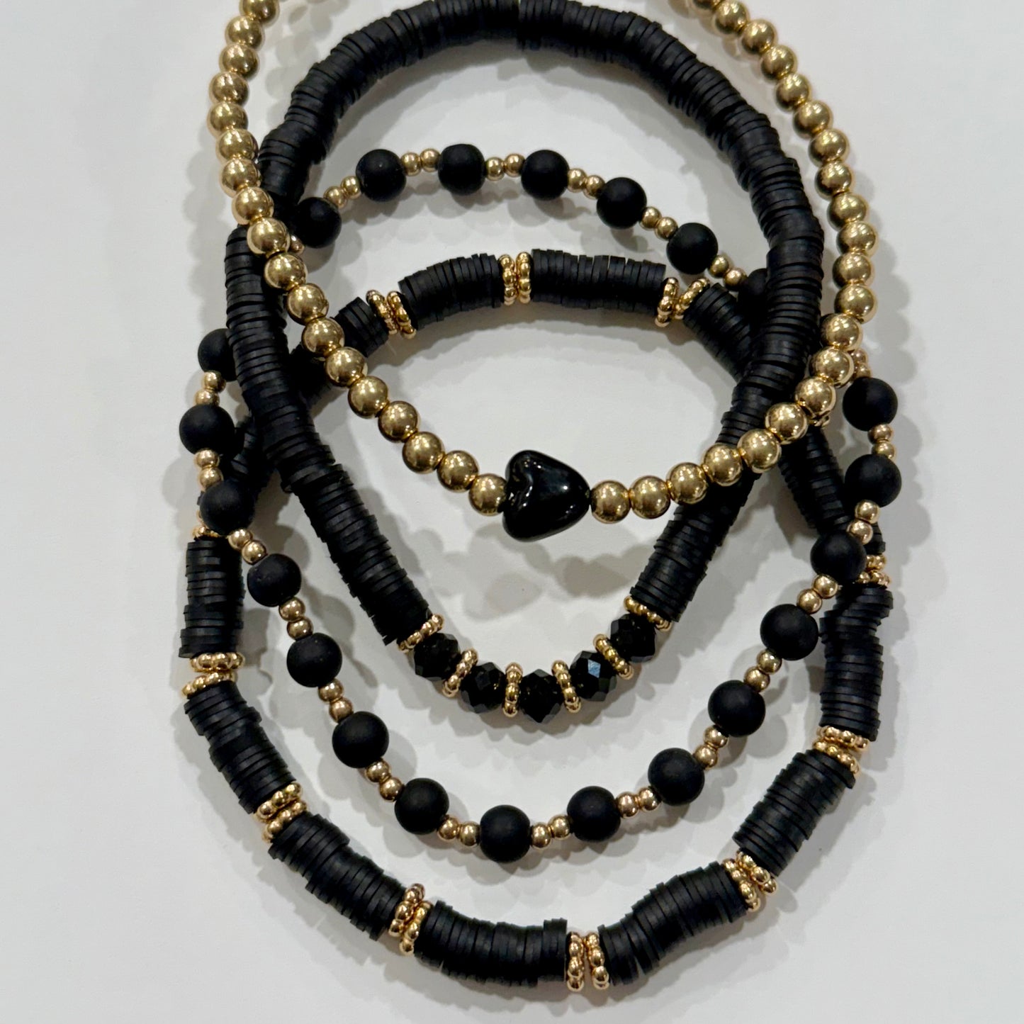 Black Gold - Tumbler Bracelet Stacks