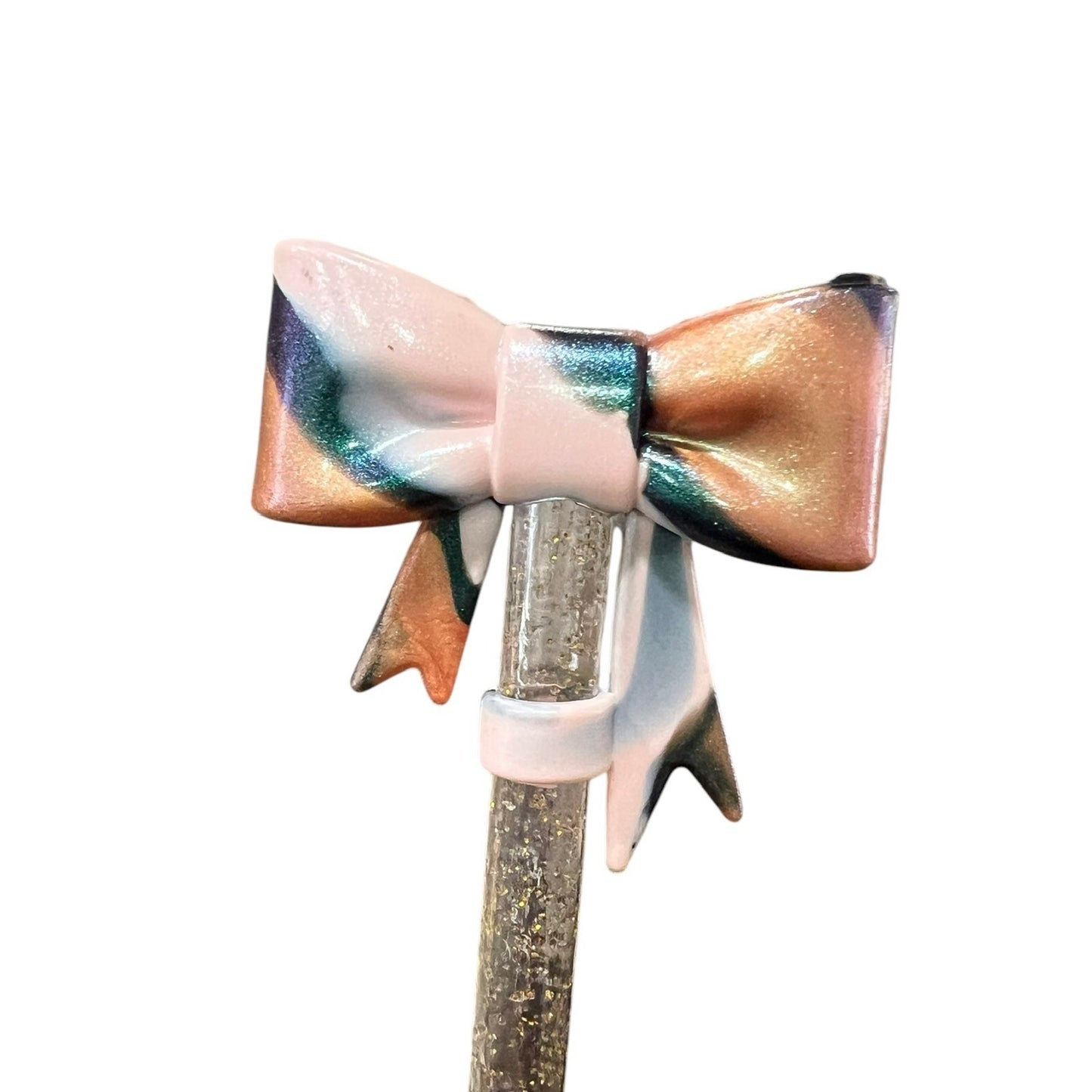 KK's Neopolitan Large Bow - Silicone Straw Topper 10mm