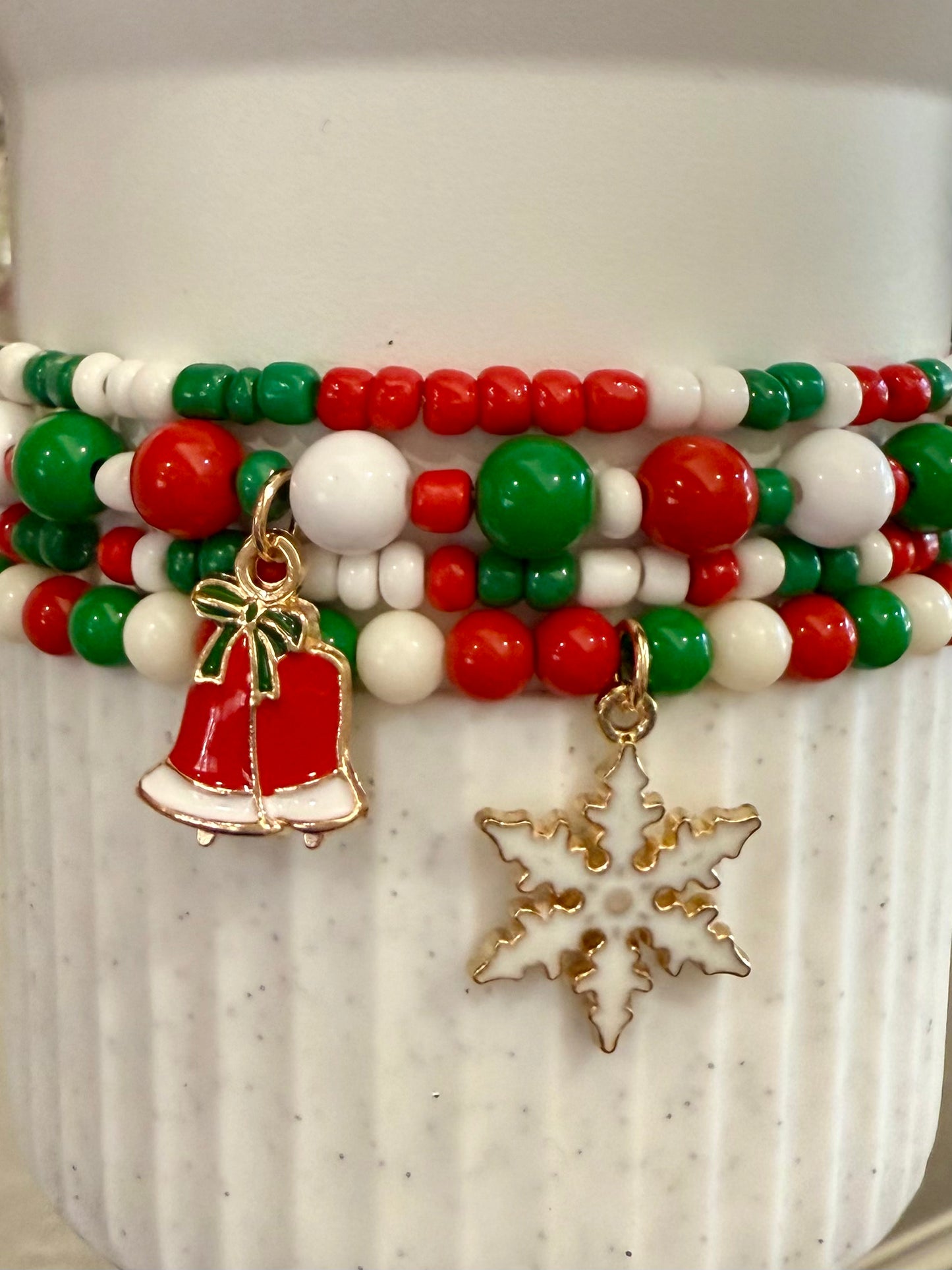 Holiday Snowflake - Tumbler Bracelet Stacks