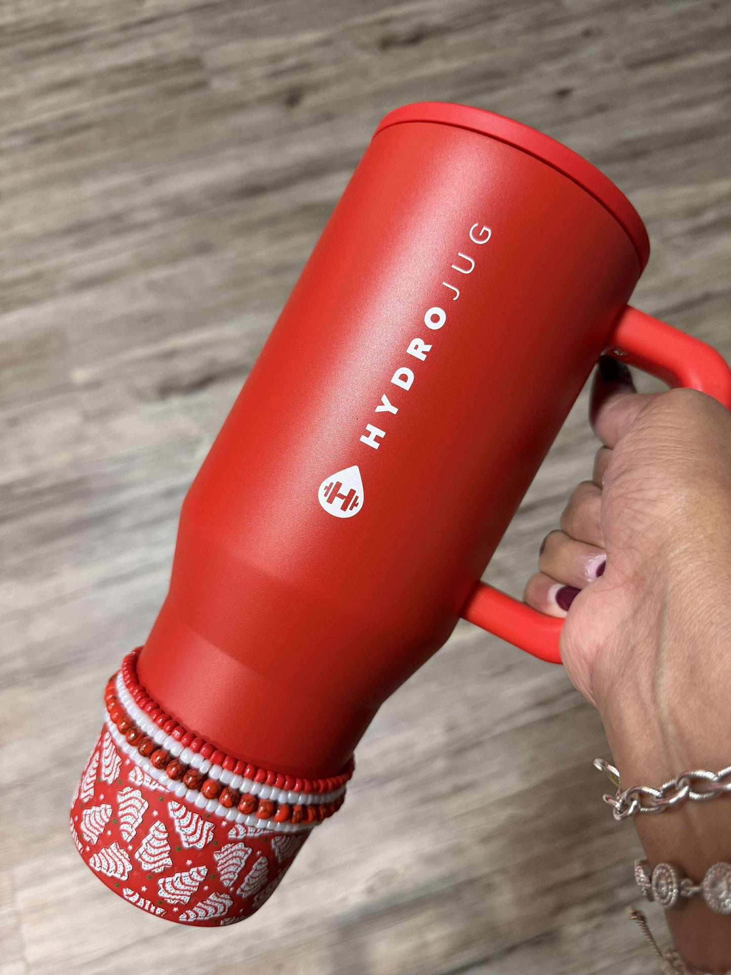 Christmas Tree Cakes Red - 3D Silicone Tumbler Boot