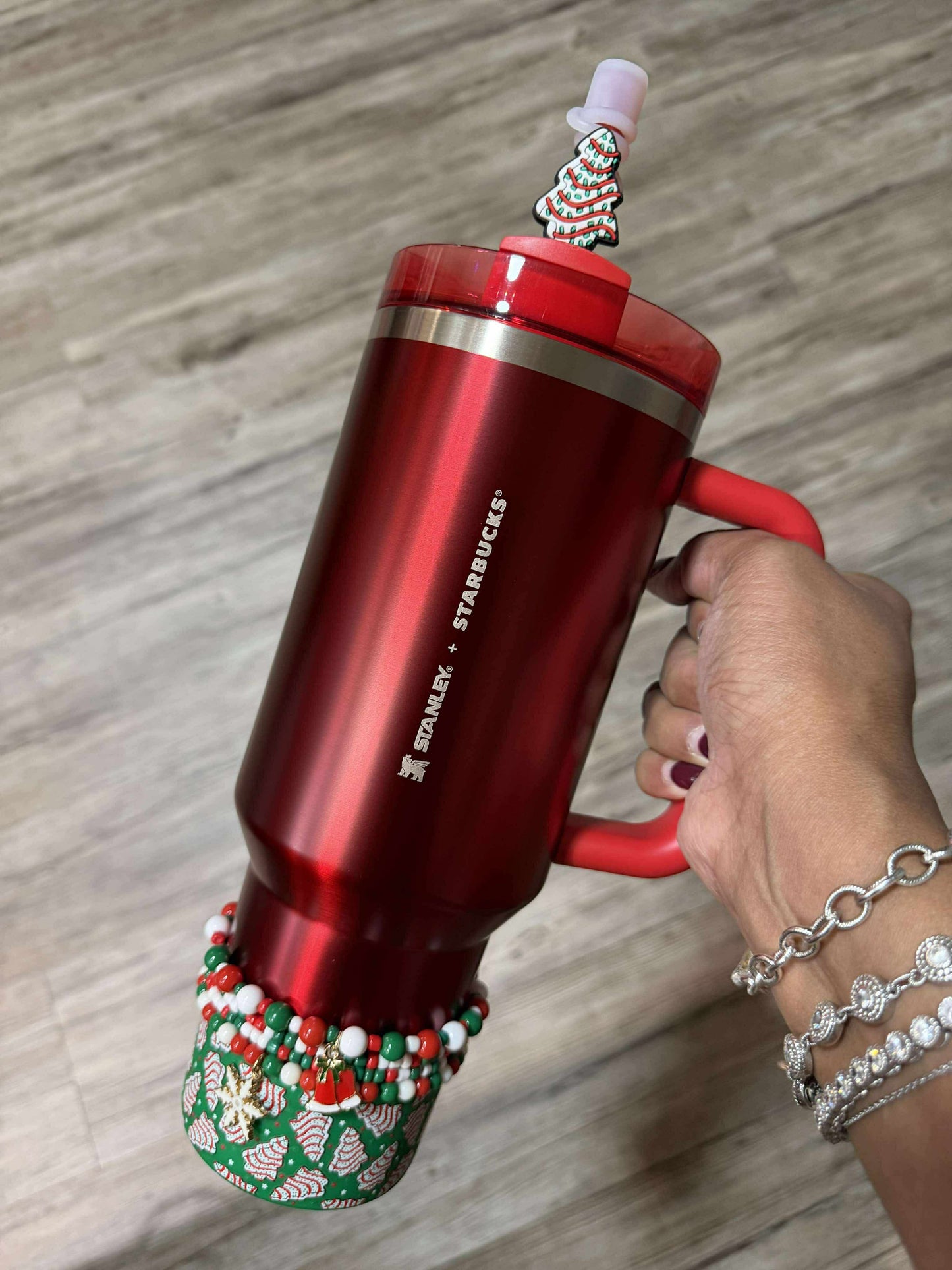 Christmas Tree Cakes Green - 3D Silicone Tumbler Boot