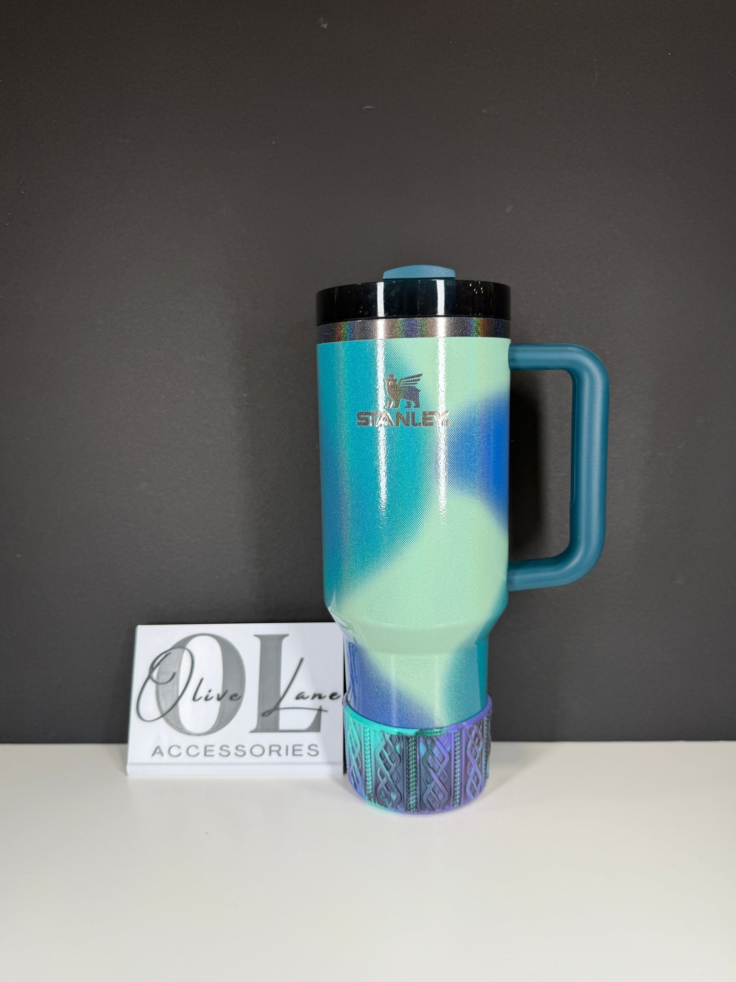 Caitlin Swirl SHIMMER - SWEATER Silicone Tumbler Boot