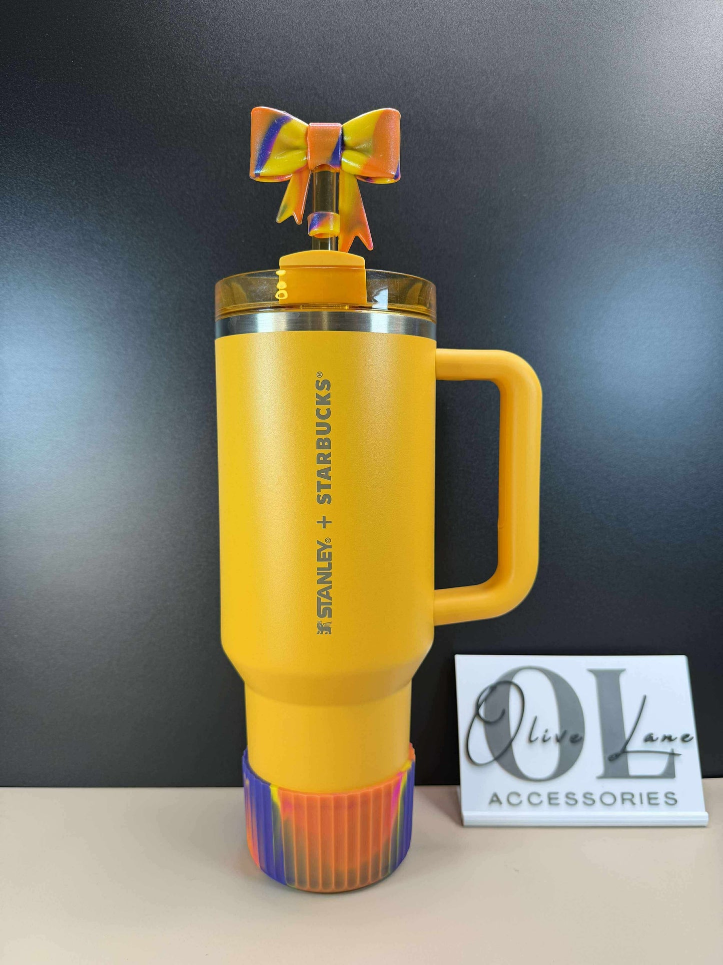 Sunset Swirl FLUTED Silicone Tumbler Boot