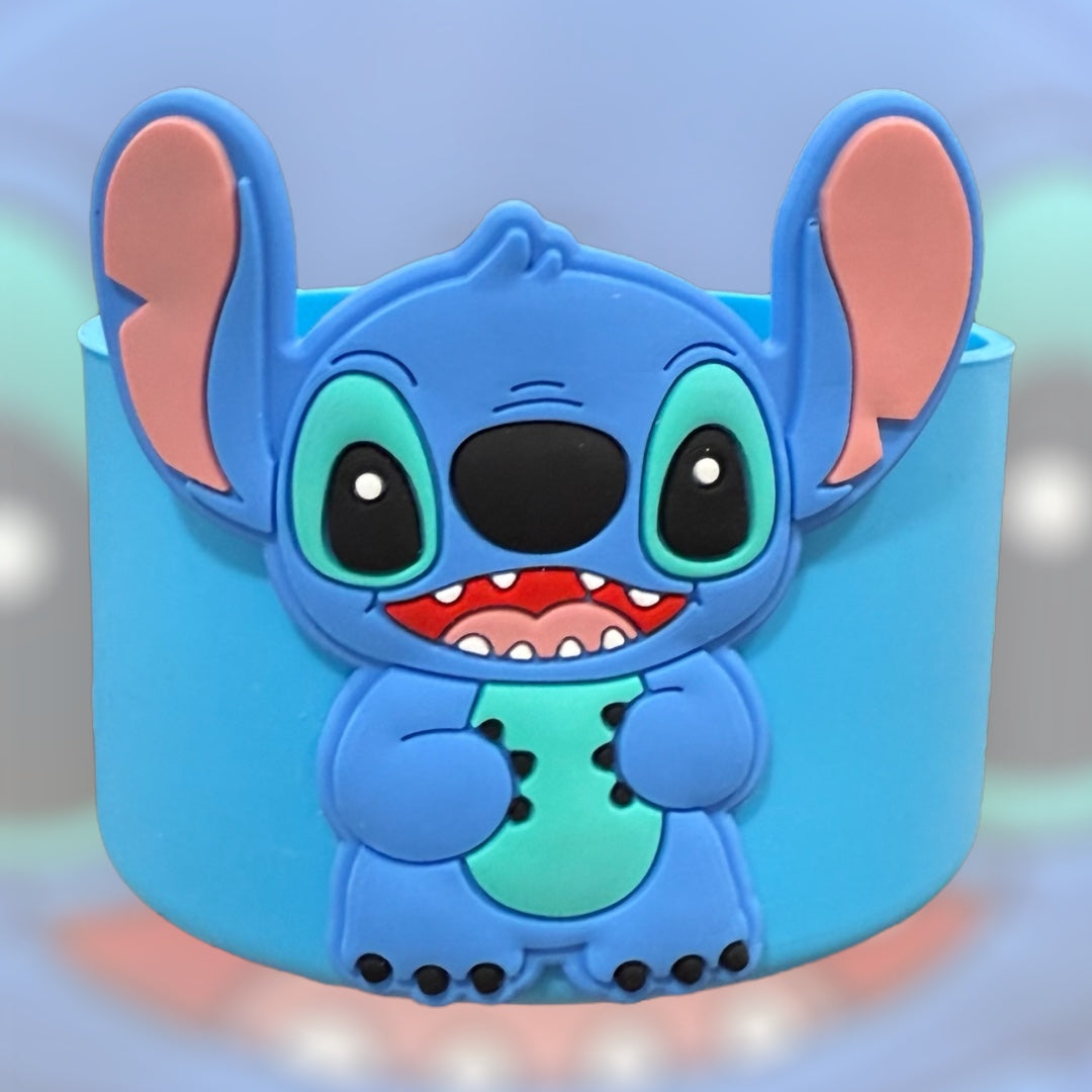 Blue Animated Stitch - Silicone Tumbler Boot