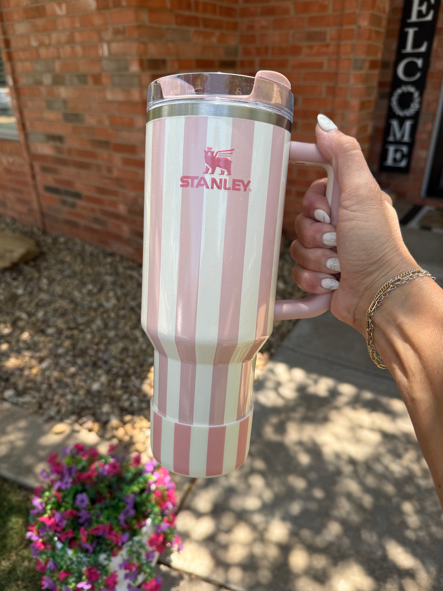 Almost Peach Whip Cabana - Silicone Tumbler Boot